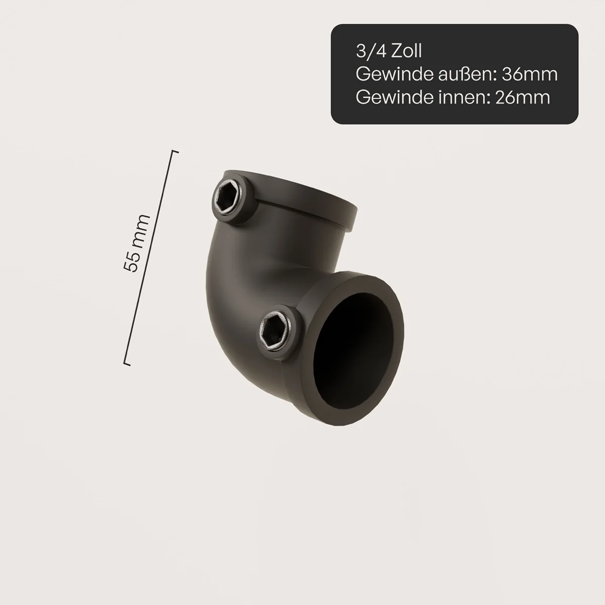 Fitting 90° klem – Pijpverbinding 90 graden - Image 2