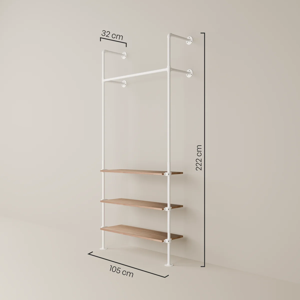 KIM 1 OAK – 3 planken | wit - Image 3