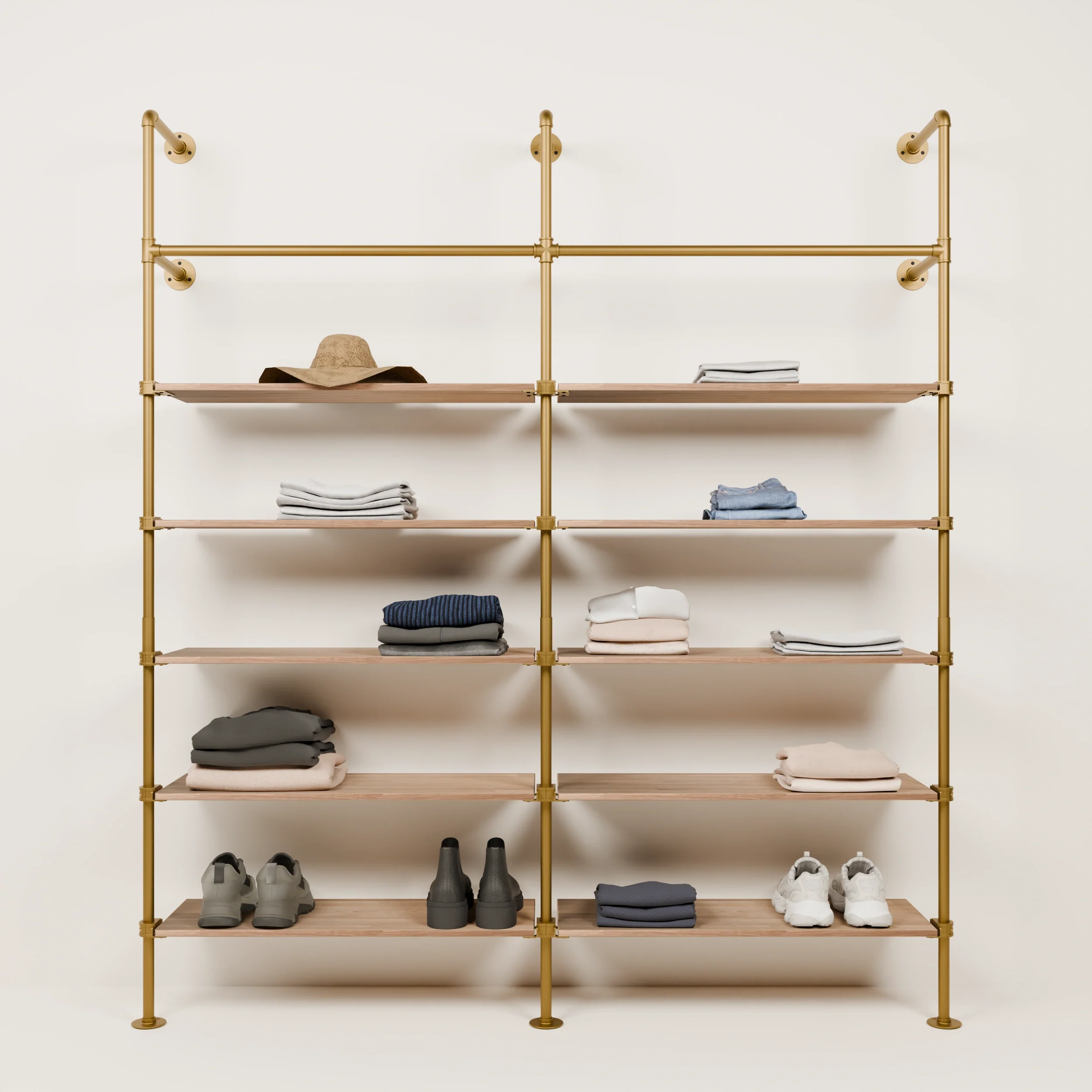KIM 2 OAK – 10 Regalböden | gold