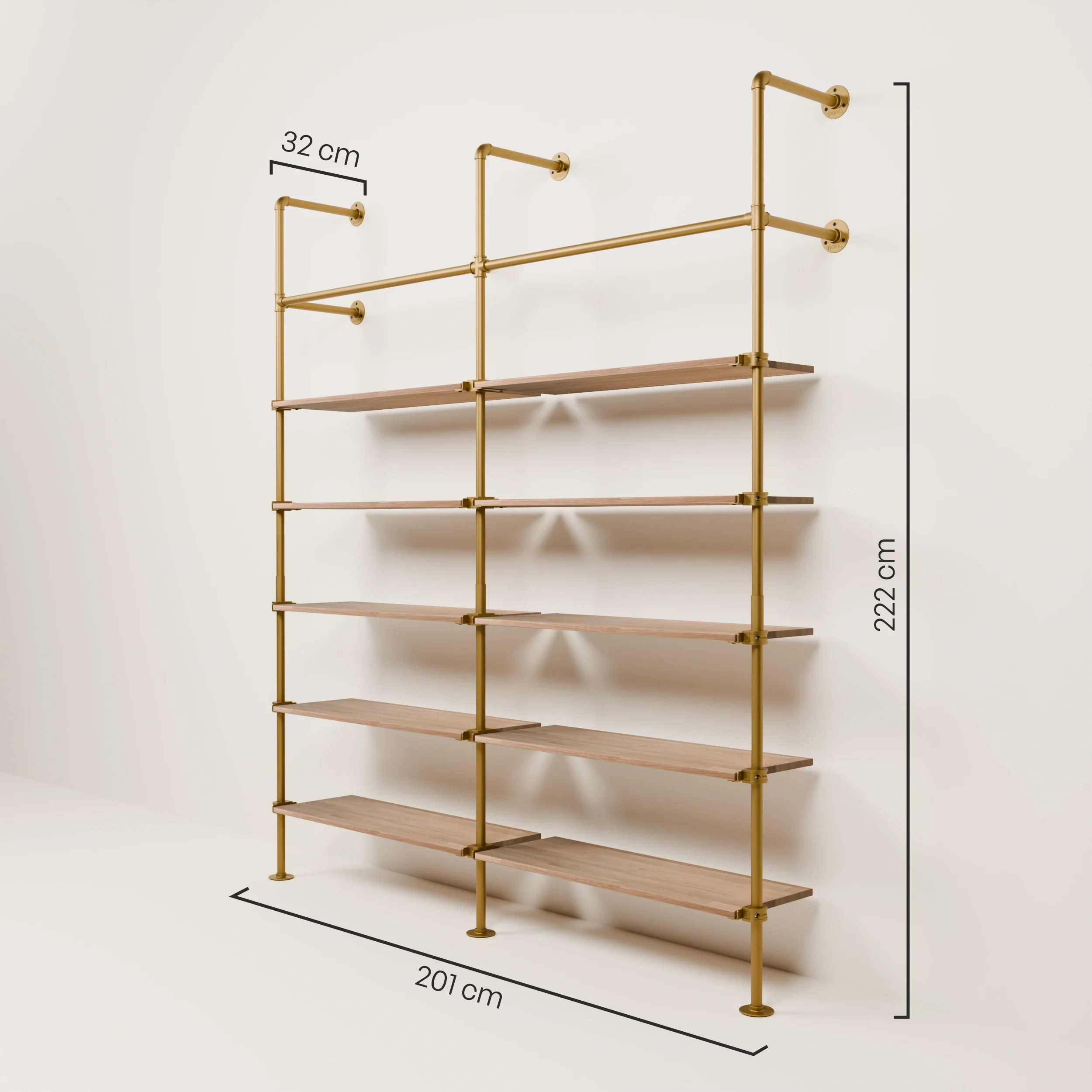 KIM 2 OAK – 10 Regalböden | gold - Image 3