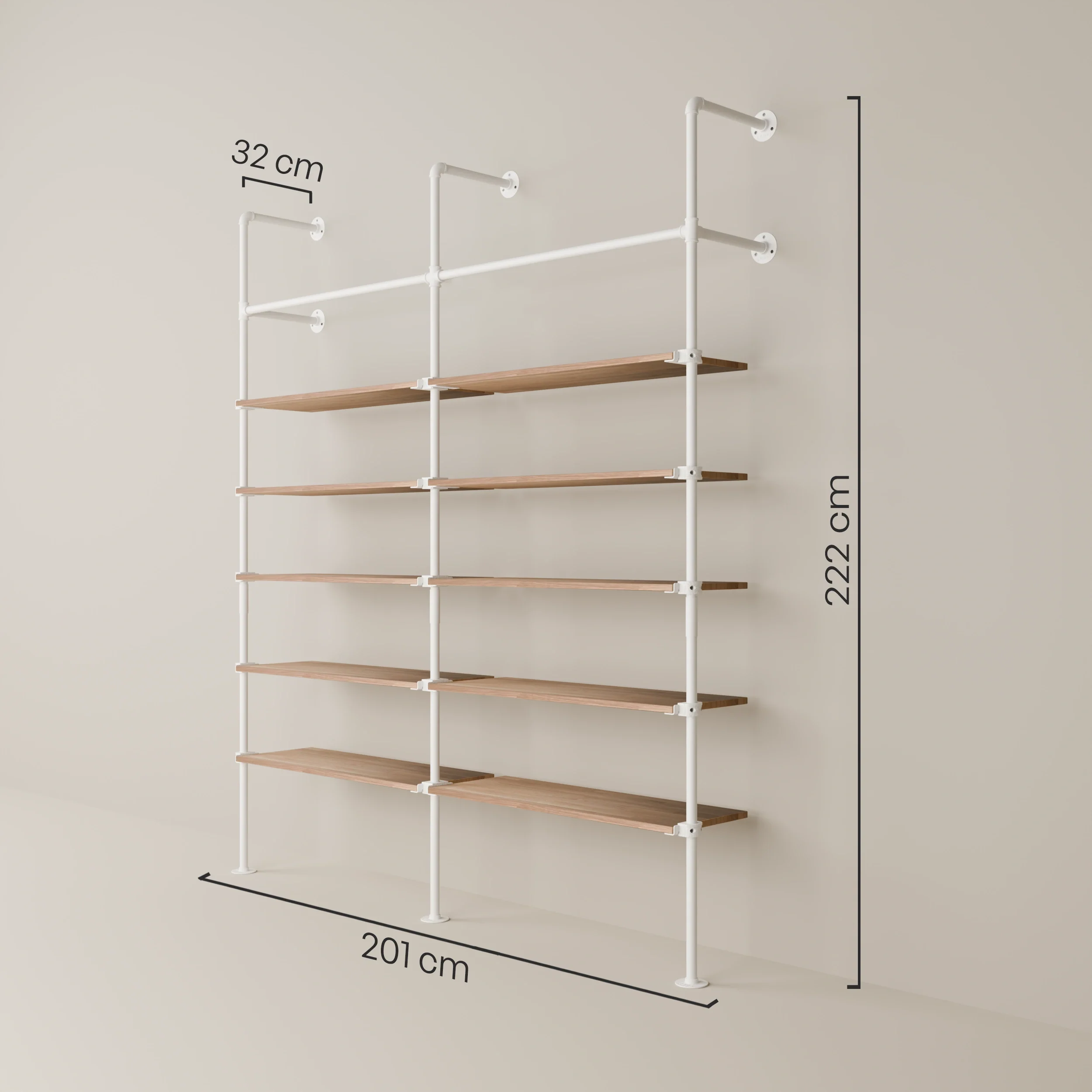 KIM 2 OAK – 10 Regalböden | wit - Image 3