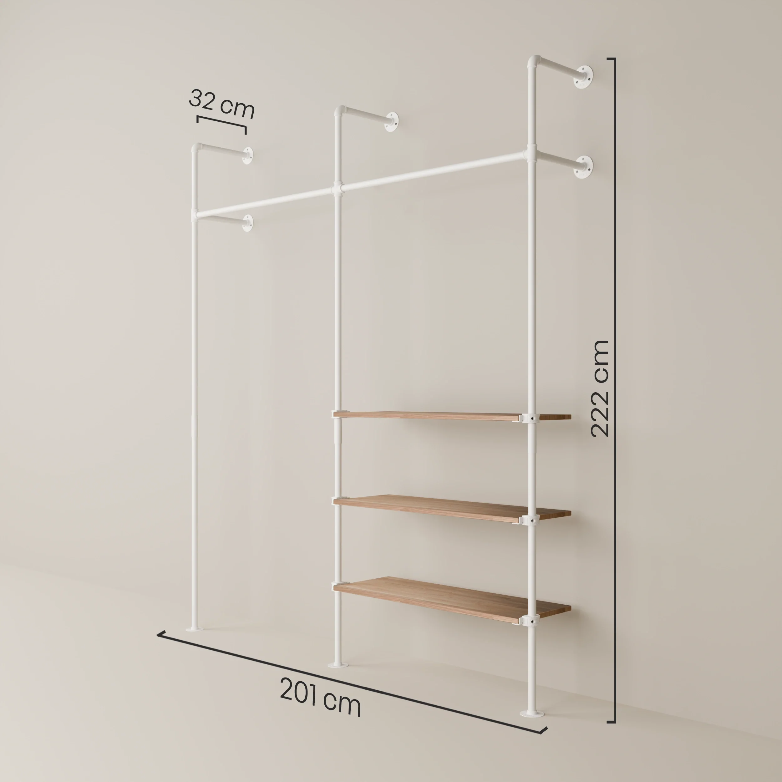 KIM 2 OAK – 3 planken | wit - Image 3