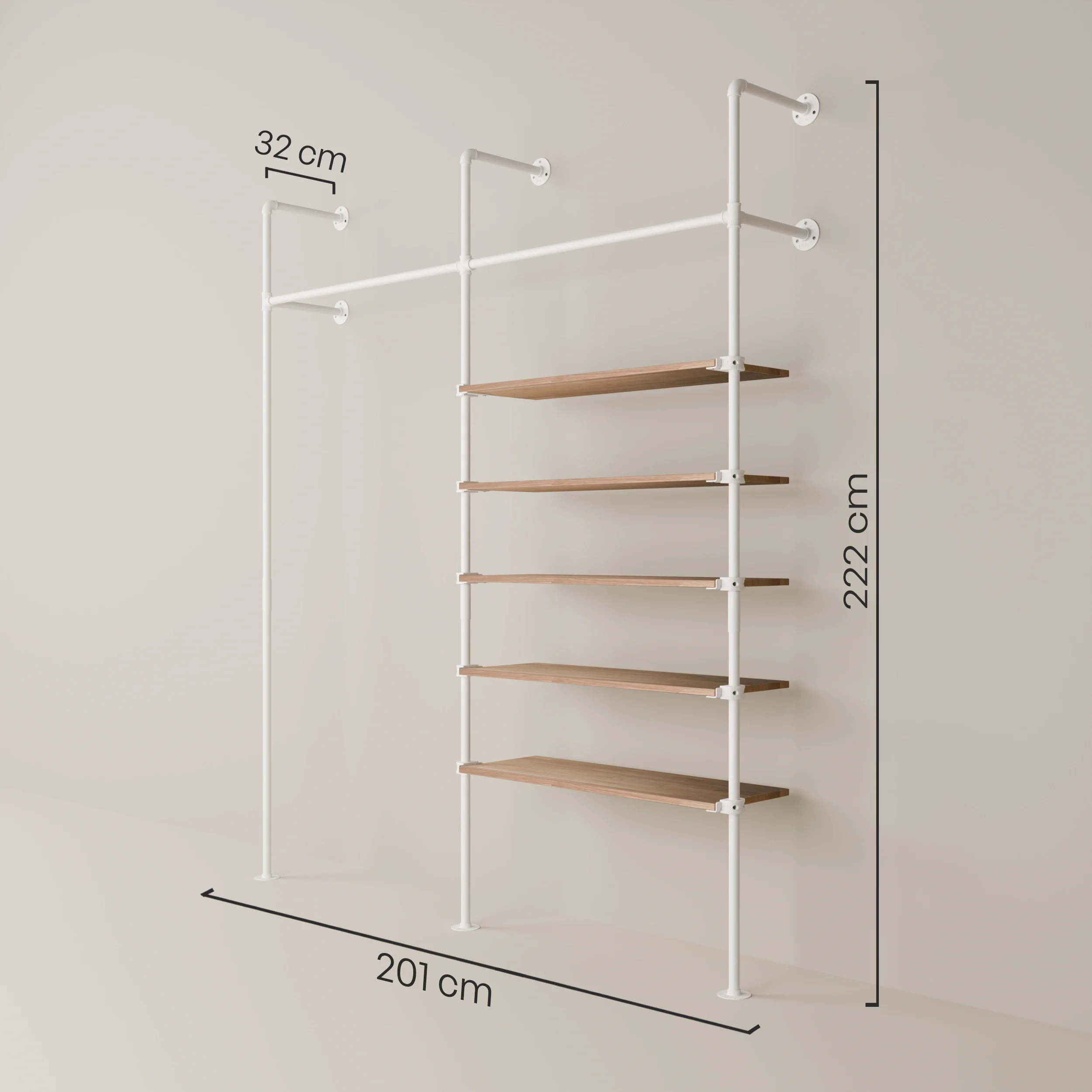 KIM 2 OAK – 5 planken | wit - Image 3