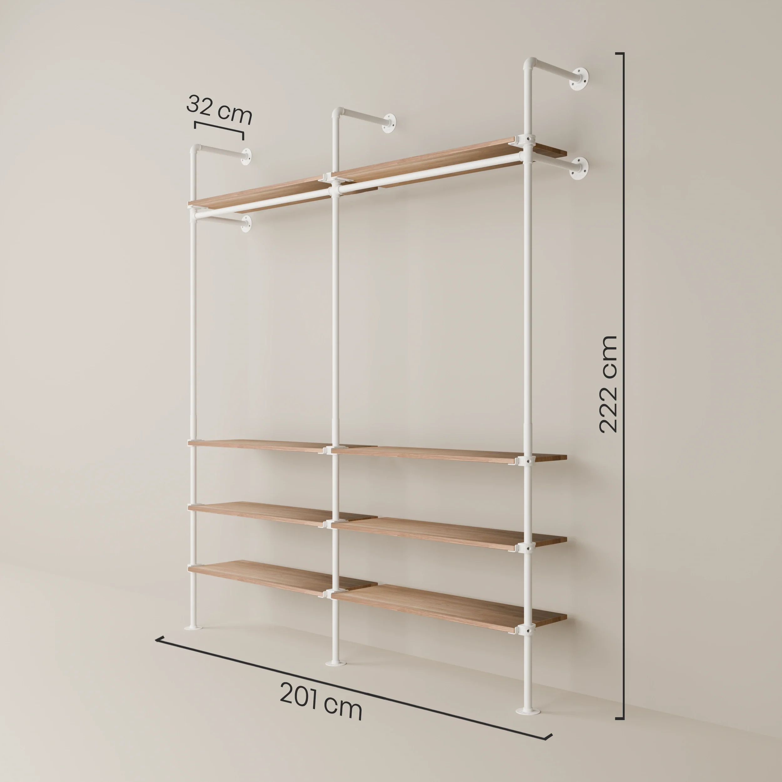 KIM 2 OAK – 8 Regalböden | wit - Image 3