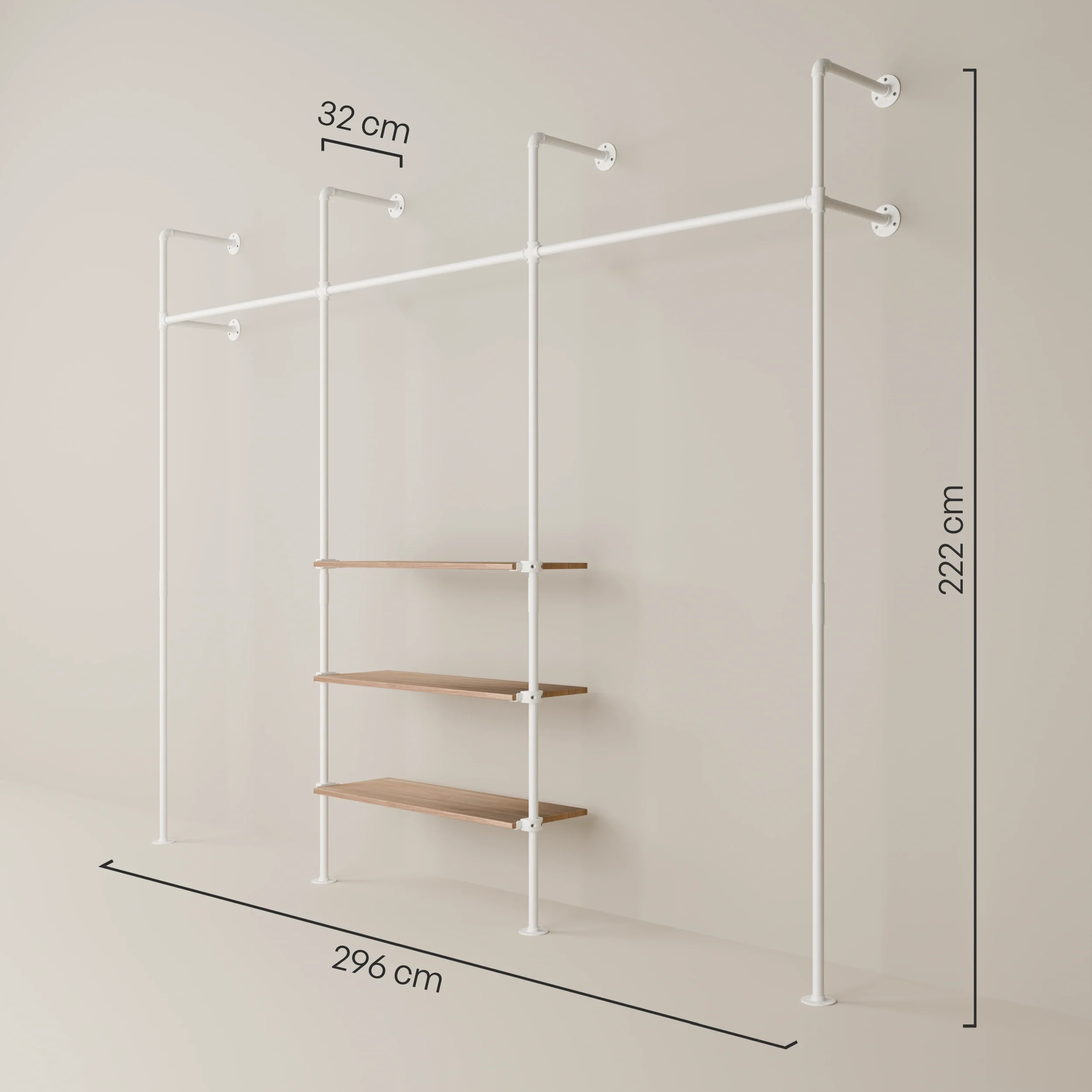 KIM 3 OAK – 3 planken | wit - Image 3