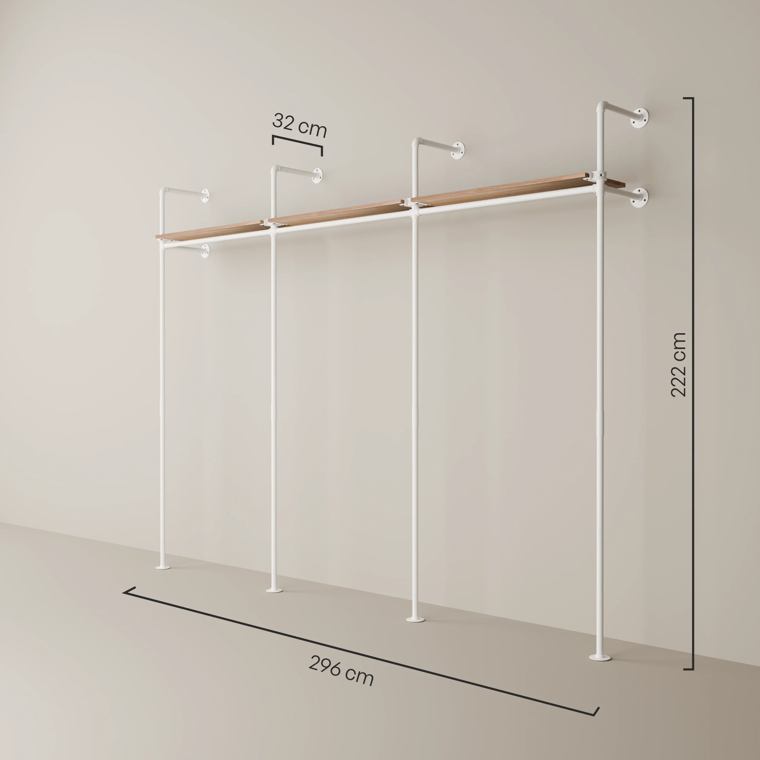 KIM 3 OAK – 3 bovenste planken | wit - Image 3