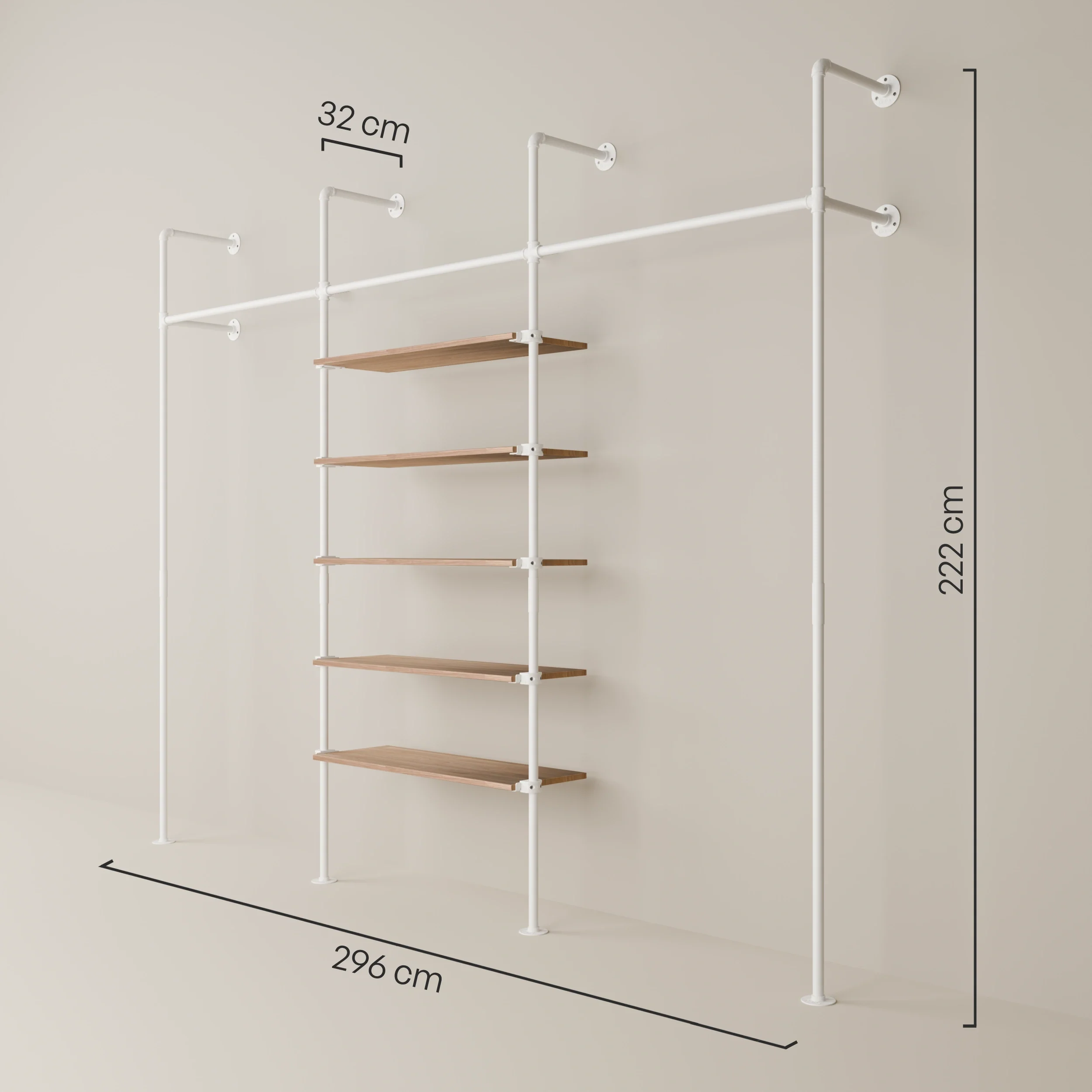 KIM 3 OAK – 5 planken | wit - Image 3