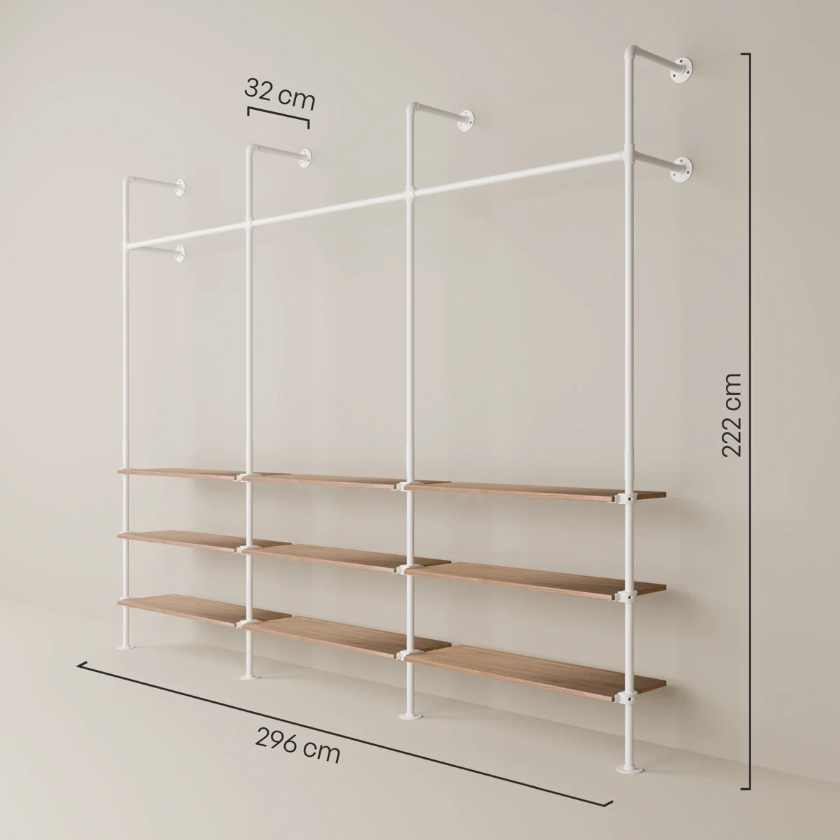 KIM 3 OAK – 9 planken | wit - Image 3