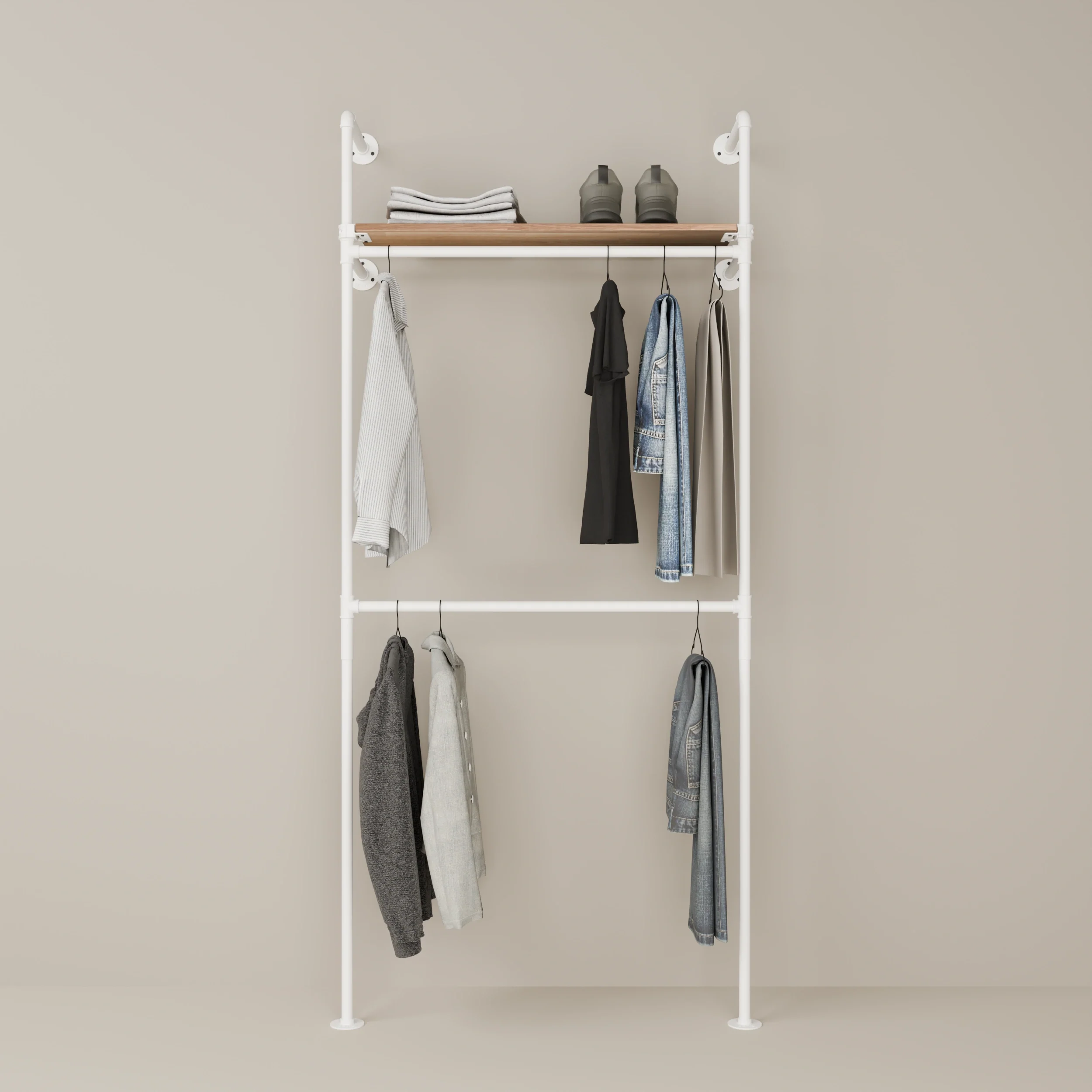 KIM DOUBLE 1 OAK – 1 bovenste plank | wit