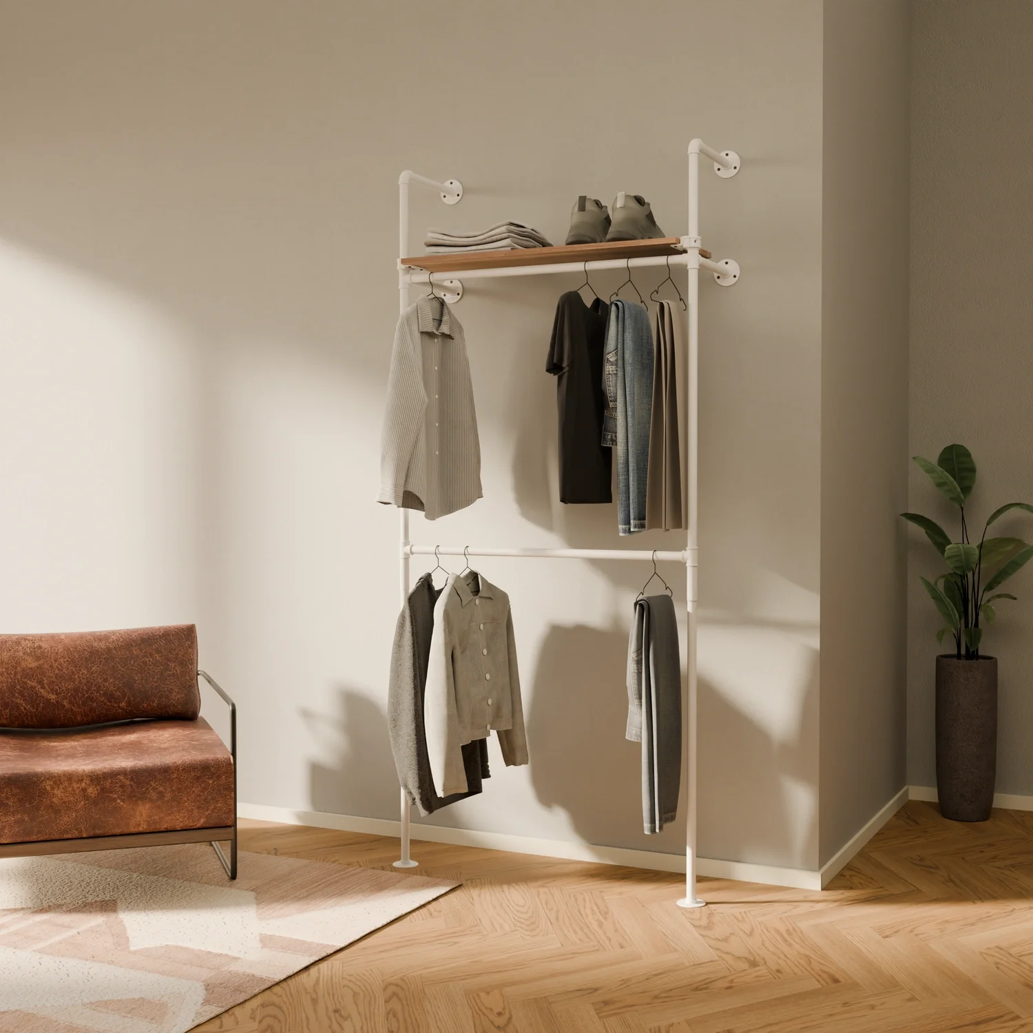KIM DOUBLE 1 OAK – 1 bovenste plank | wit - Image 2