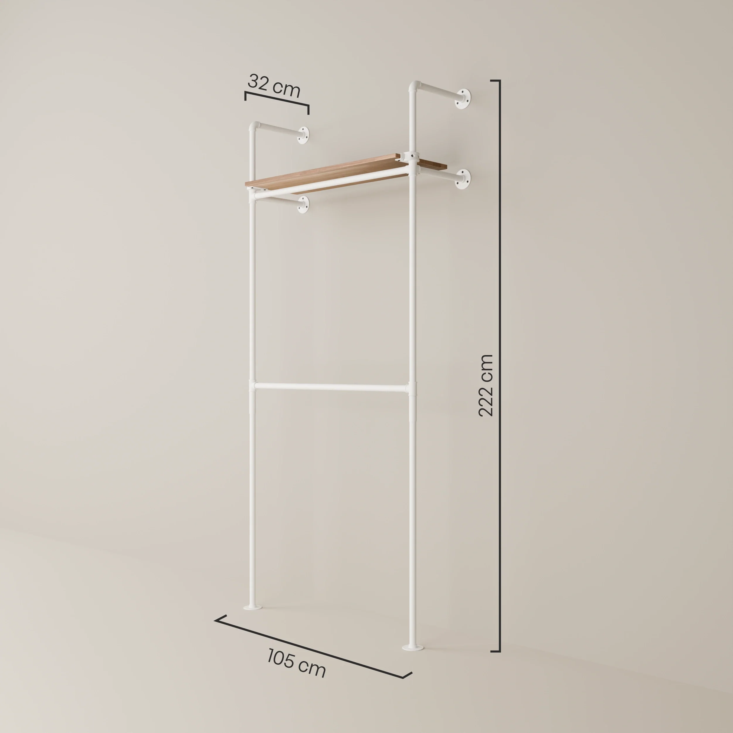 KIM DOUBLE 1 OAK – 1 bovenste plank | wit - Image 3
