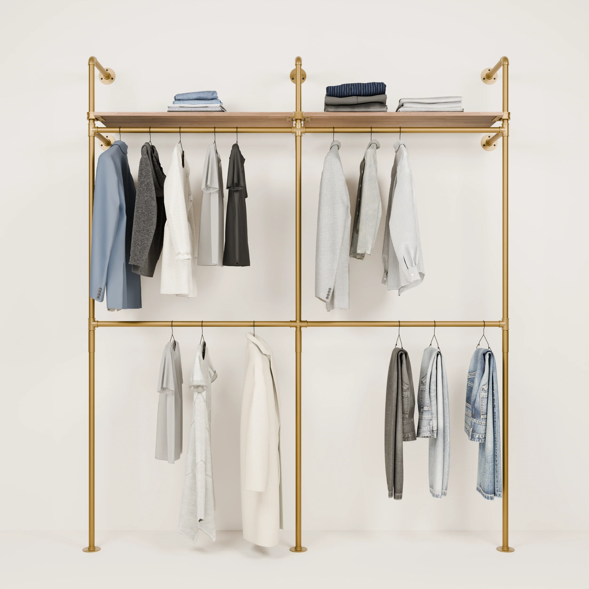 KIM DOUBLE 2 OAK – 2 bovenste planken | goud