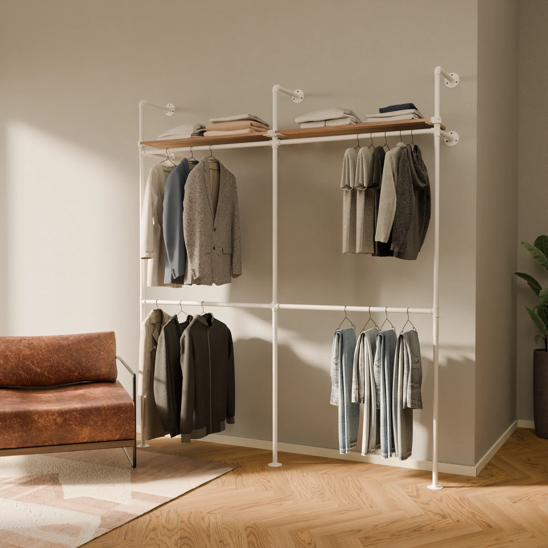 KIM DOUBLE 2 OAK – 2 bovenste planken | wit - Image 2