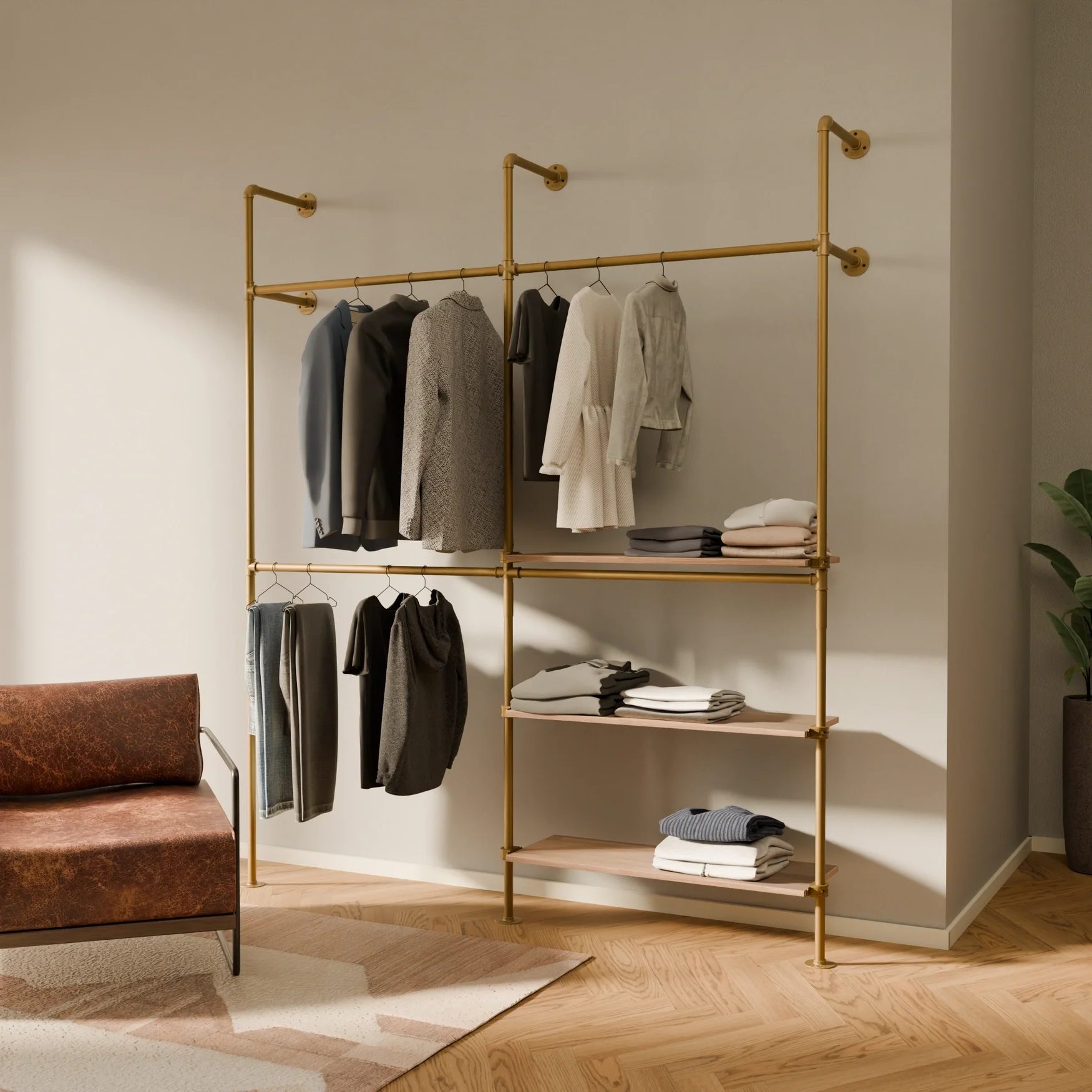 KIM DOUBLE 2 OAK – 3 planken rechts | goud - Image 2