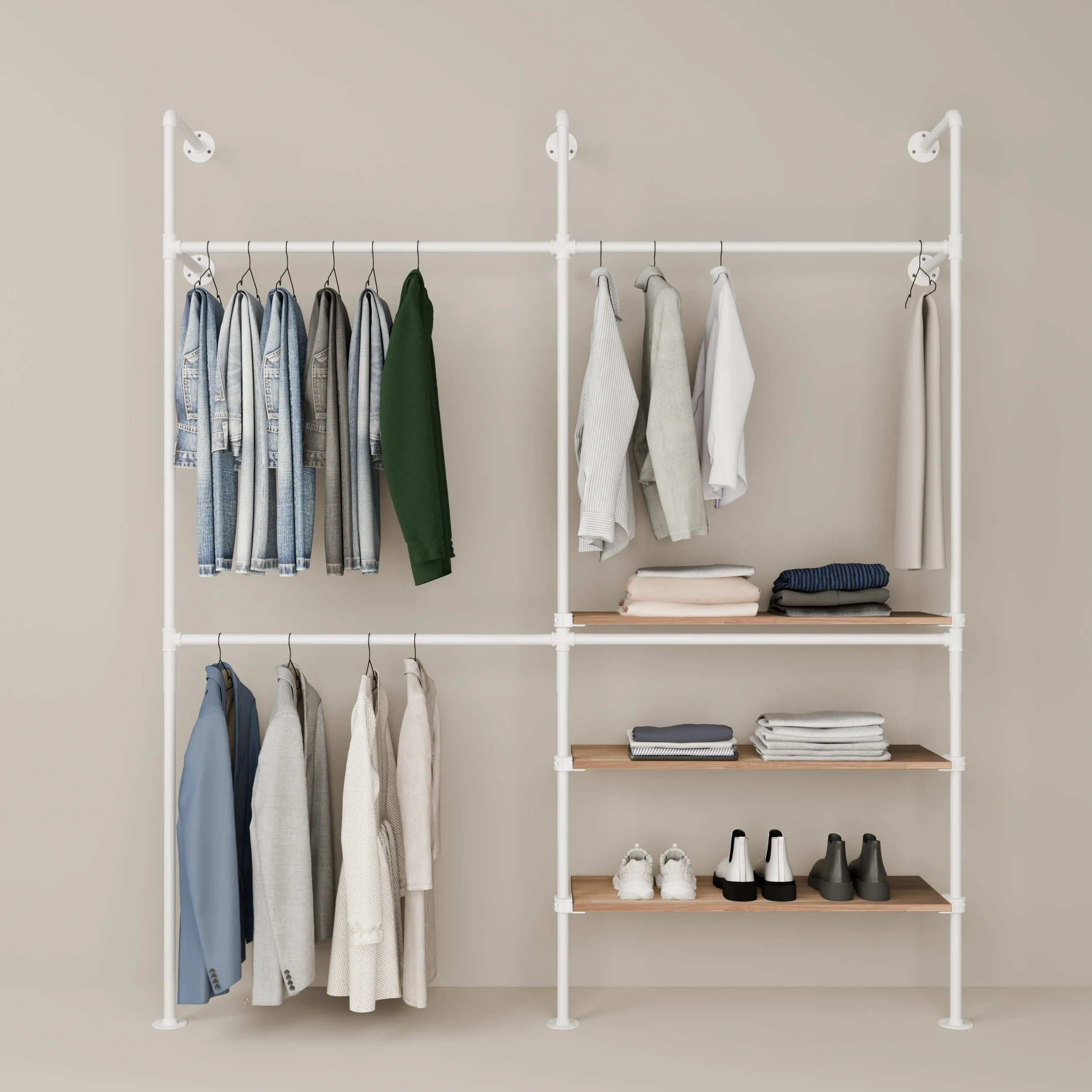 KIM DOUBLE 2 OAK – 3 planken | wit