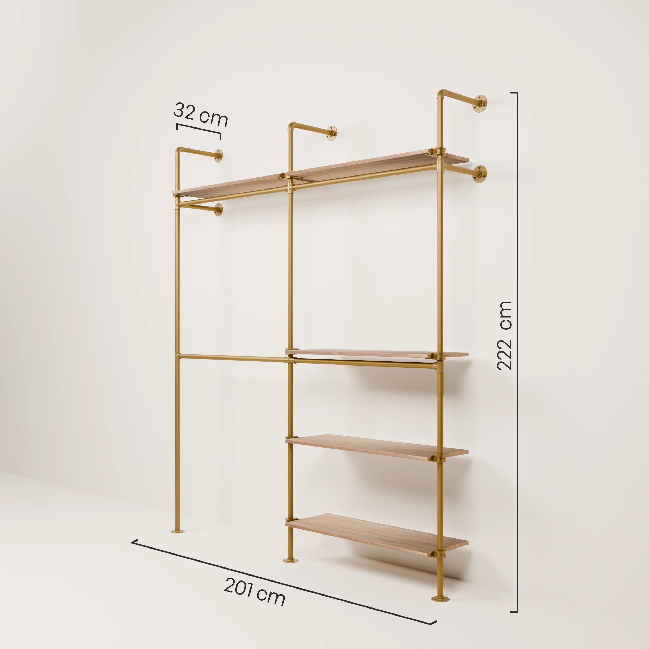 KIM DOUBLE 2 OAK – 5 planken | goud - Image 3