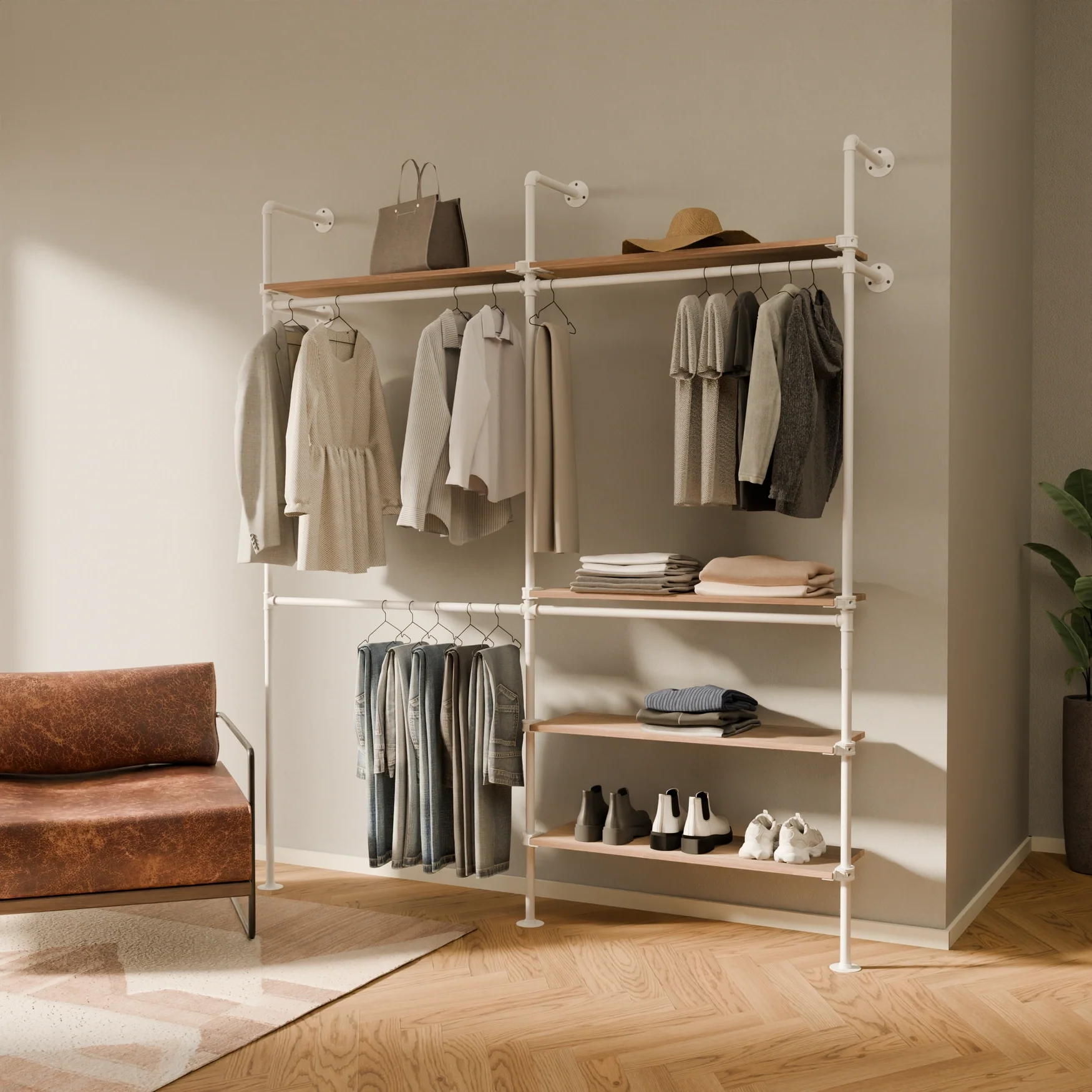 KIM DOUBLE 2 OAK – 5 planken | wit - Image 2