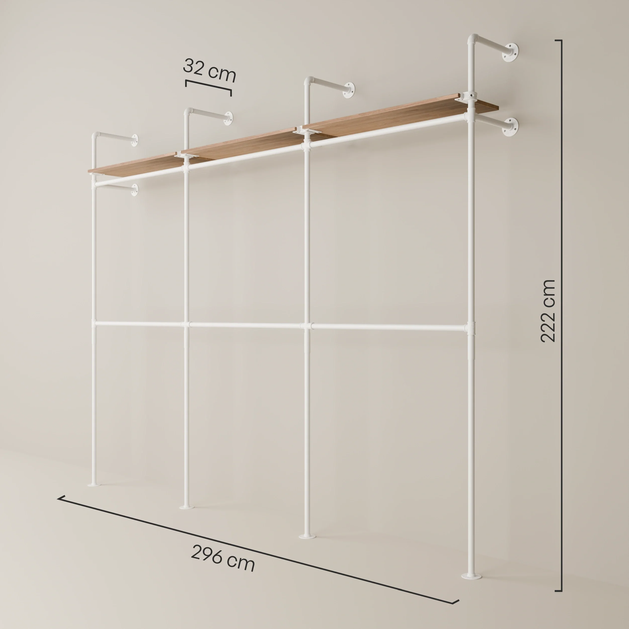 KIM DOUBLE 3 OAK – 3 bovenste planken | wit - Image 3