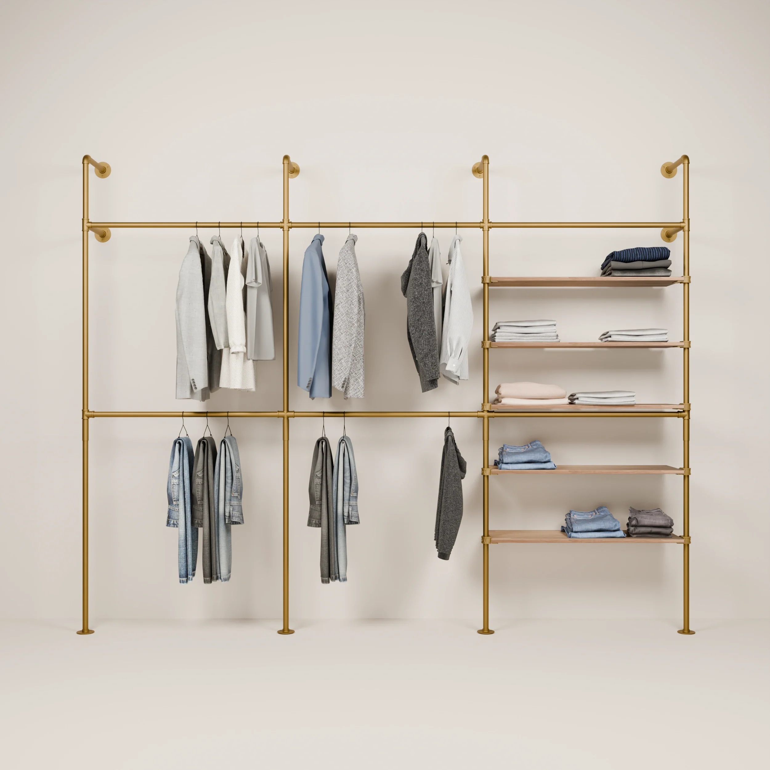 KIM DOUBLE 3 OAK – 5 planken | goud