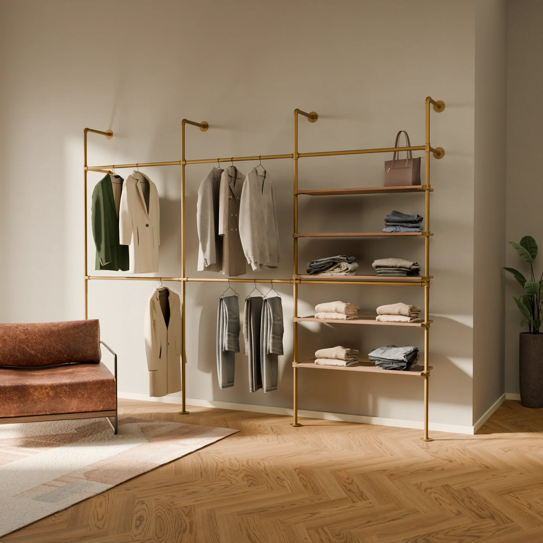 KIM DOUBLE 3 OAK – 5 planken | goud - Image 2