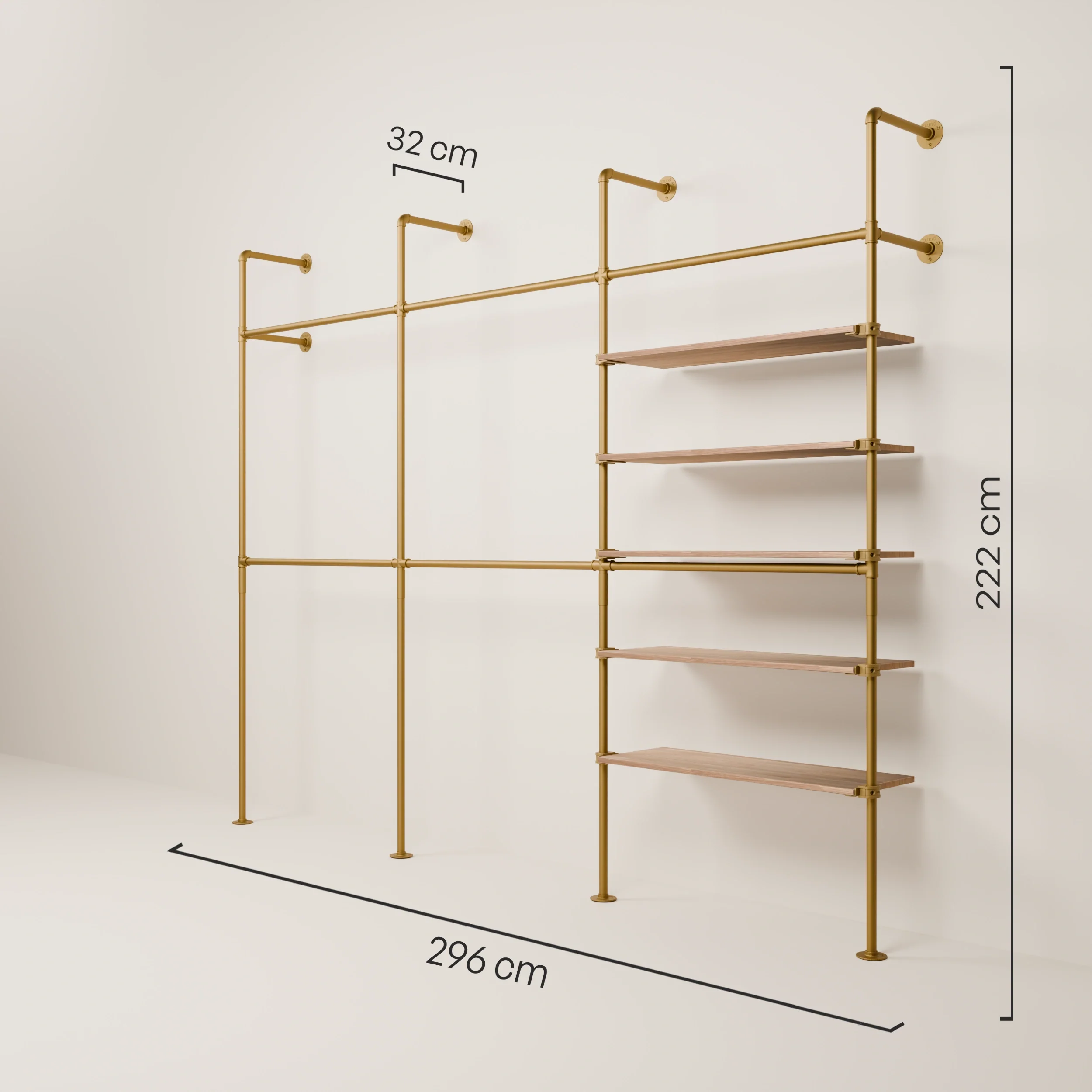 KIM DOUBLE 3 OAK – 5 planken | goud - Image 3