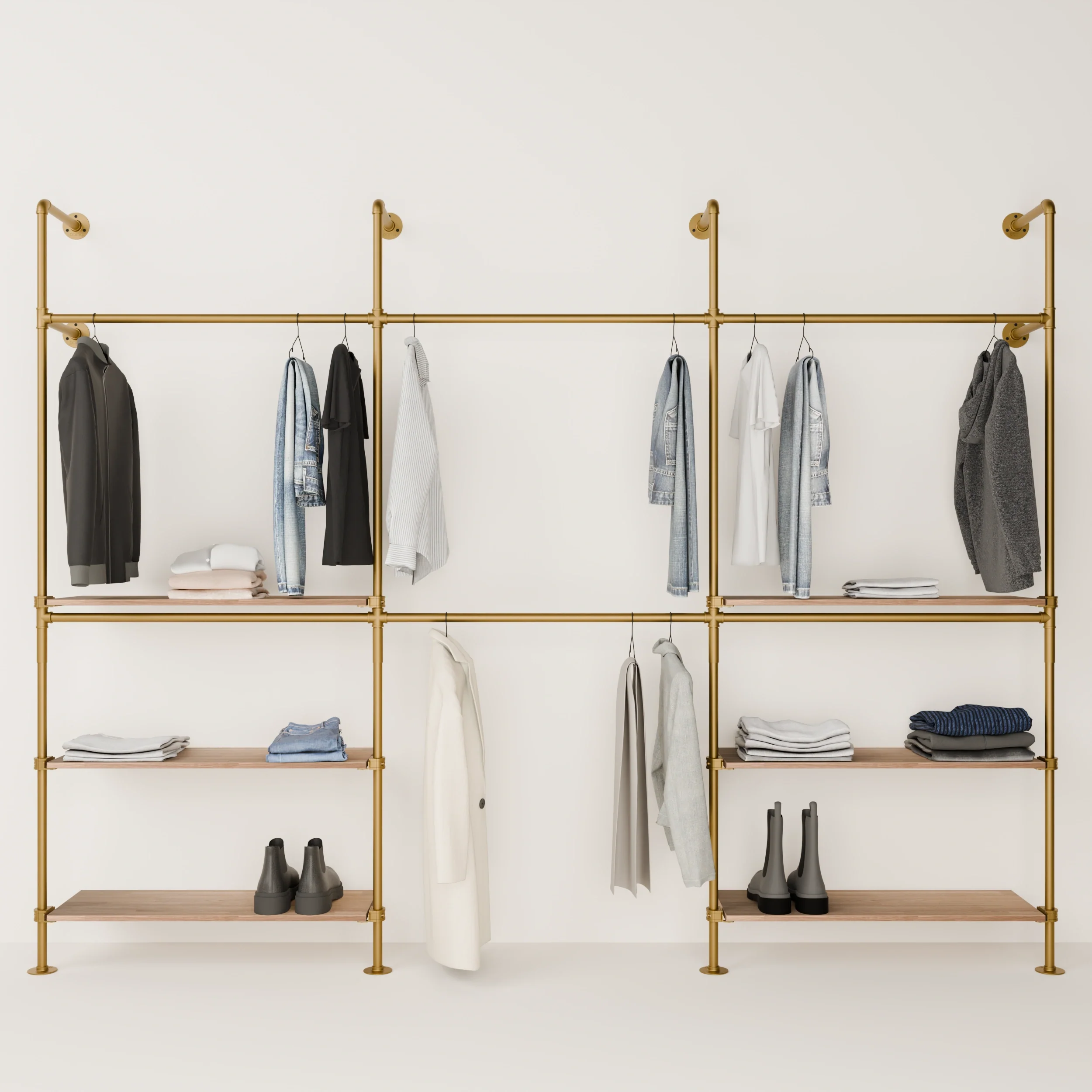 KIM DOUBLE 3 OAK –  6 planken onder goud
