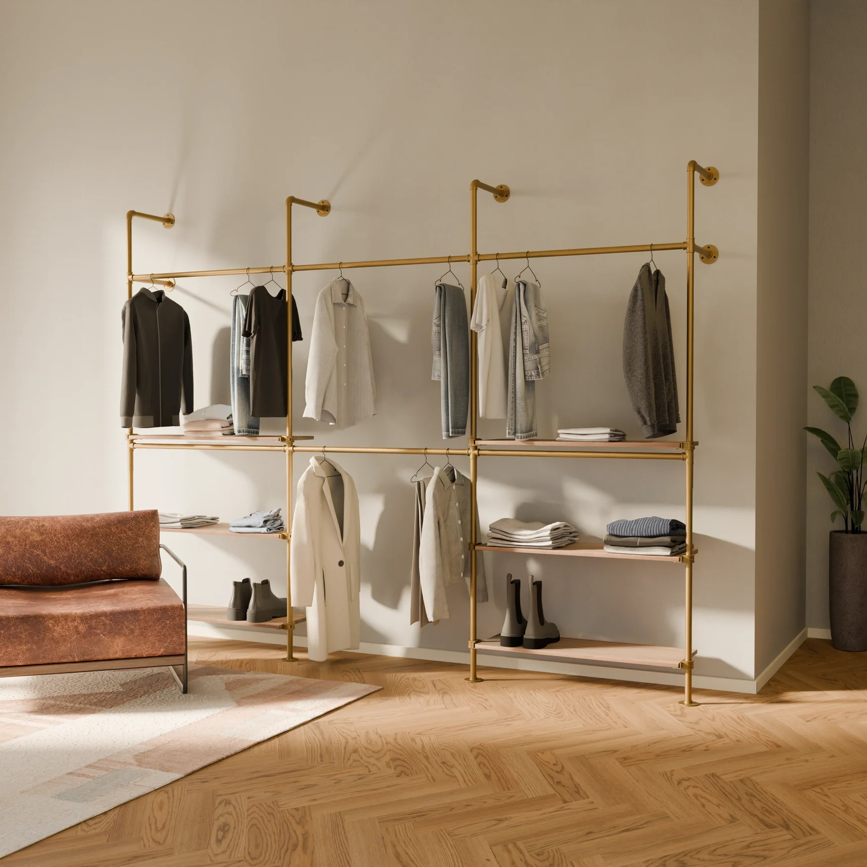 KIM DOUBLE 3 OAK –  6 planken onder goud - Image 2