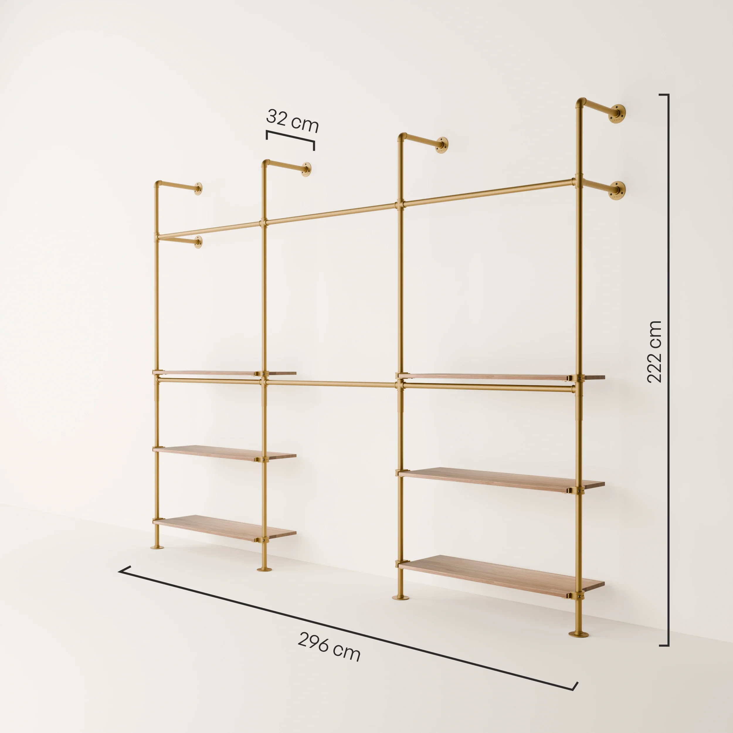 KIM DOUBLE 3 OAK –  6 planken onder goud - Image 3