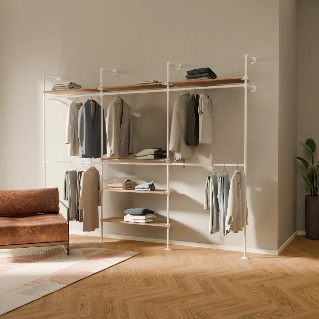 KIM DOUBLE 3 OAK – 6 bovenste planken | wit - Image 2
