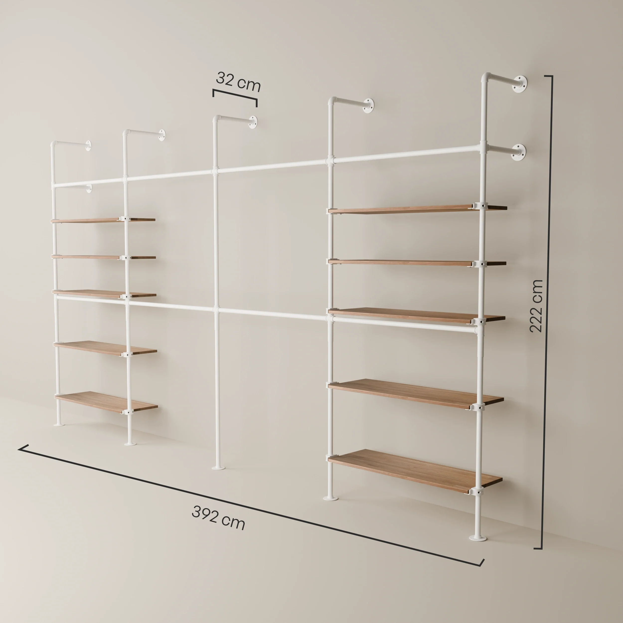 KIM DOUBLE 4 OAK – 10 planken | wit - Image 3