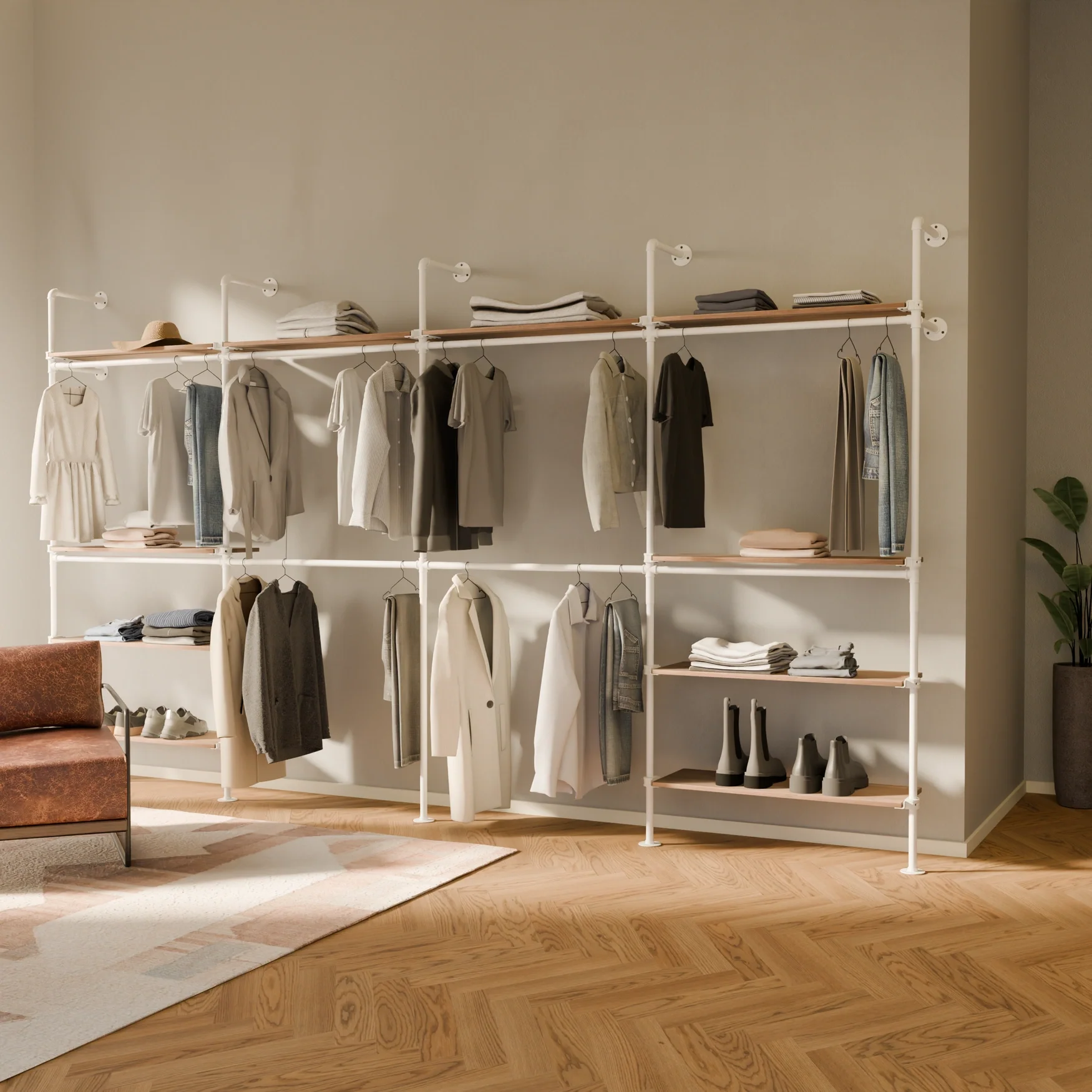 KIM DOUBLE 4 OAK – 10 bovenste planken | wit - Image 2