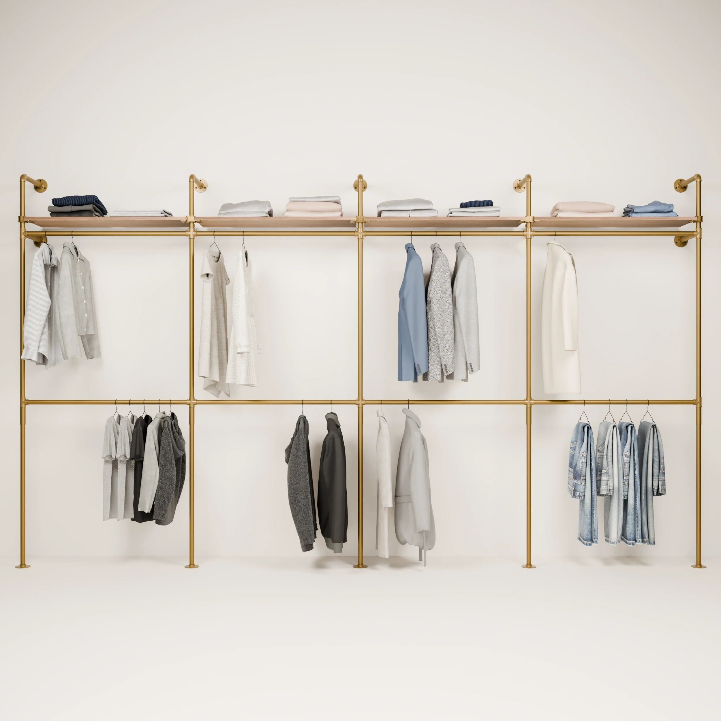 KIM DOUBLE 4 OAK – 4 planken | goud
