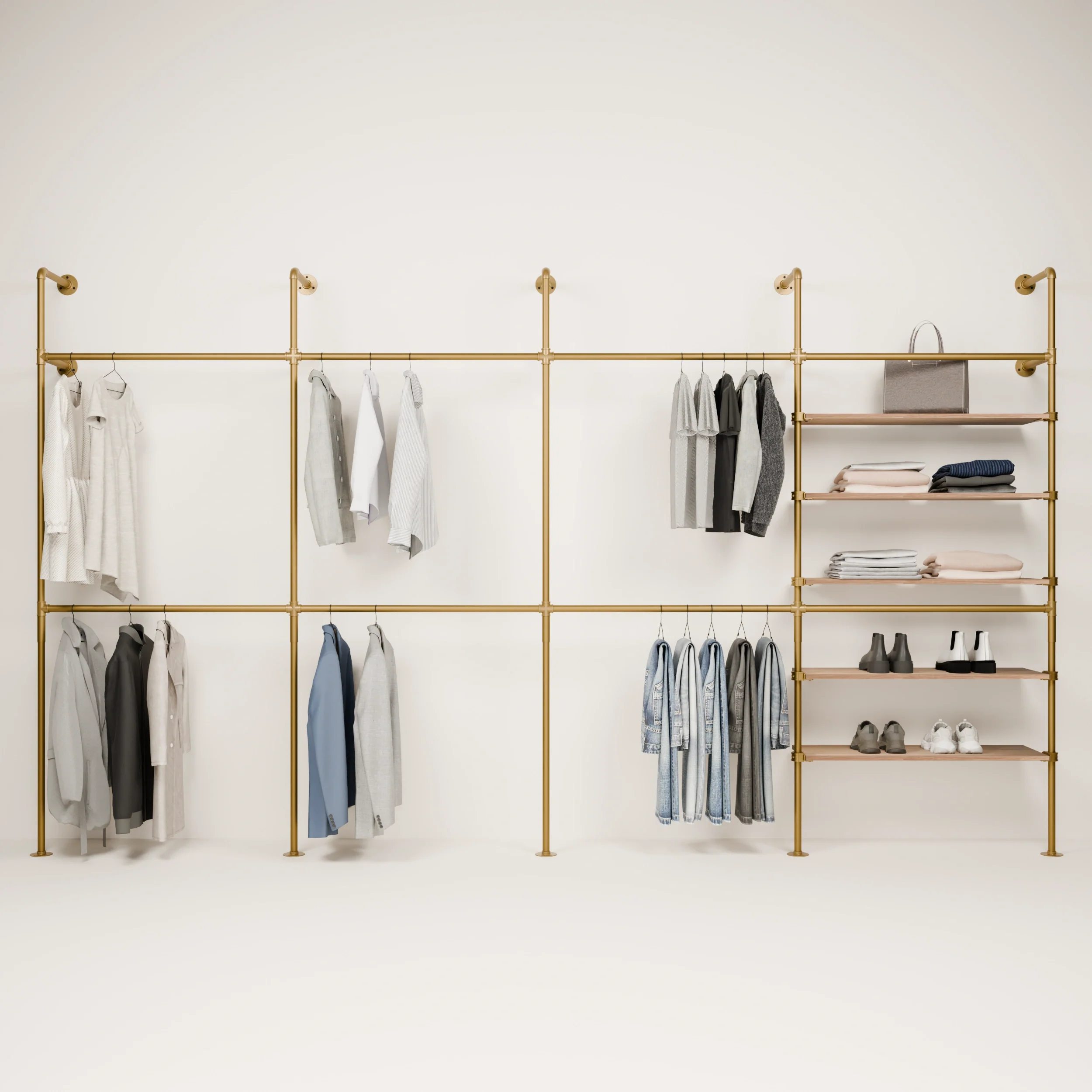 KIM DOUBLE 4 OAK – 5 planken | goud
