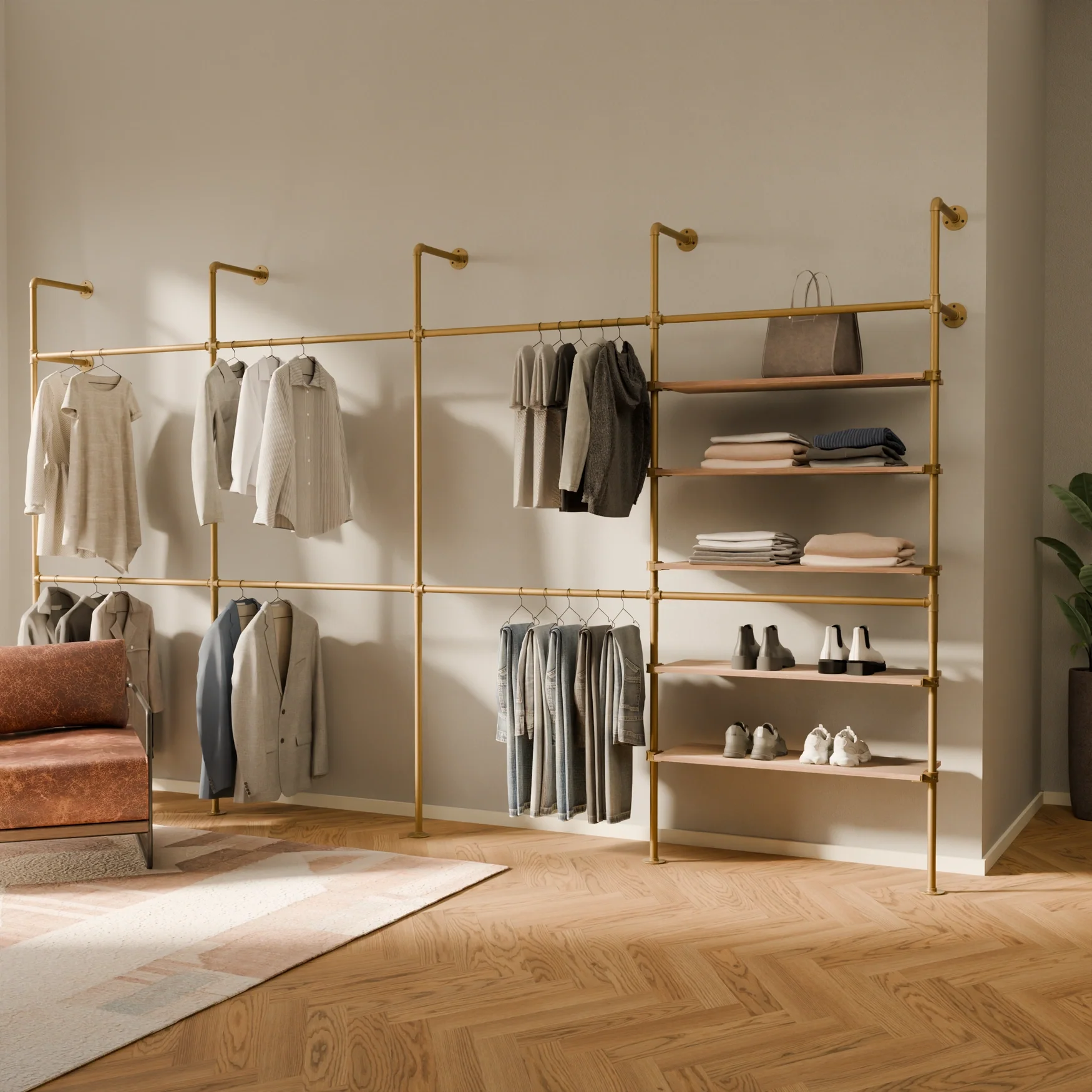 KIM DOUBLE 4 OAK – 5 planken | goud - Image 2