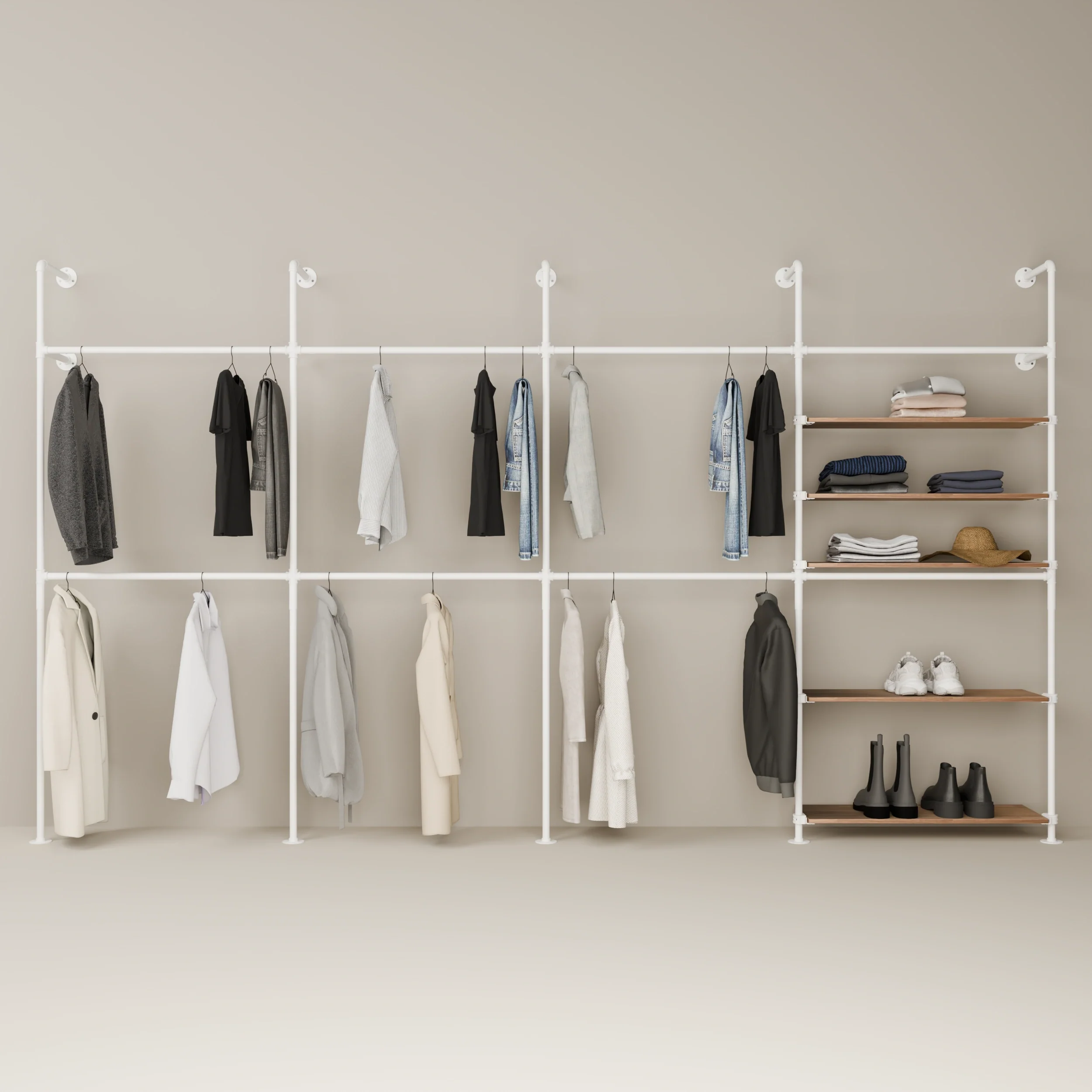 KIM DOUBLE 4 OAK – 5 planken | wit