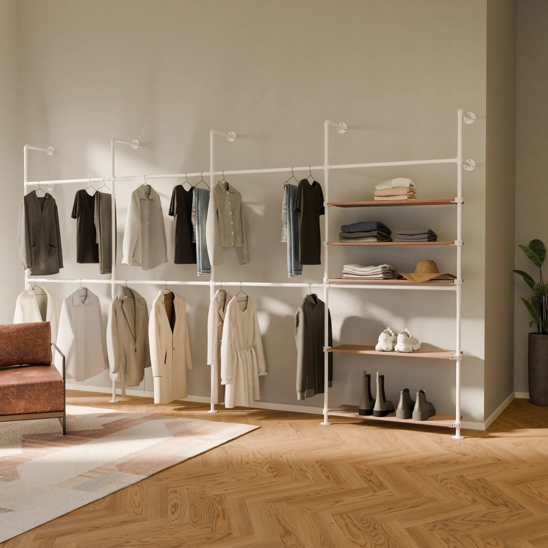 KIM DOUBLE 4 OAK – 5 planken | wit - Image 2