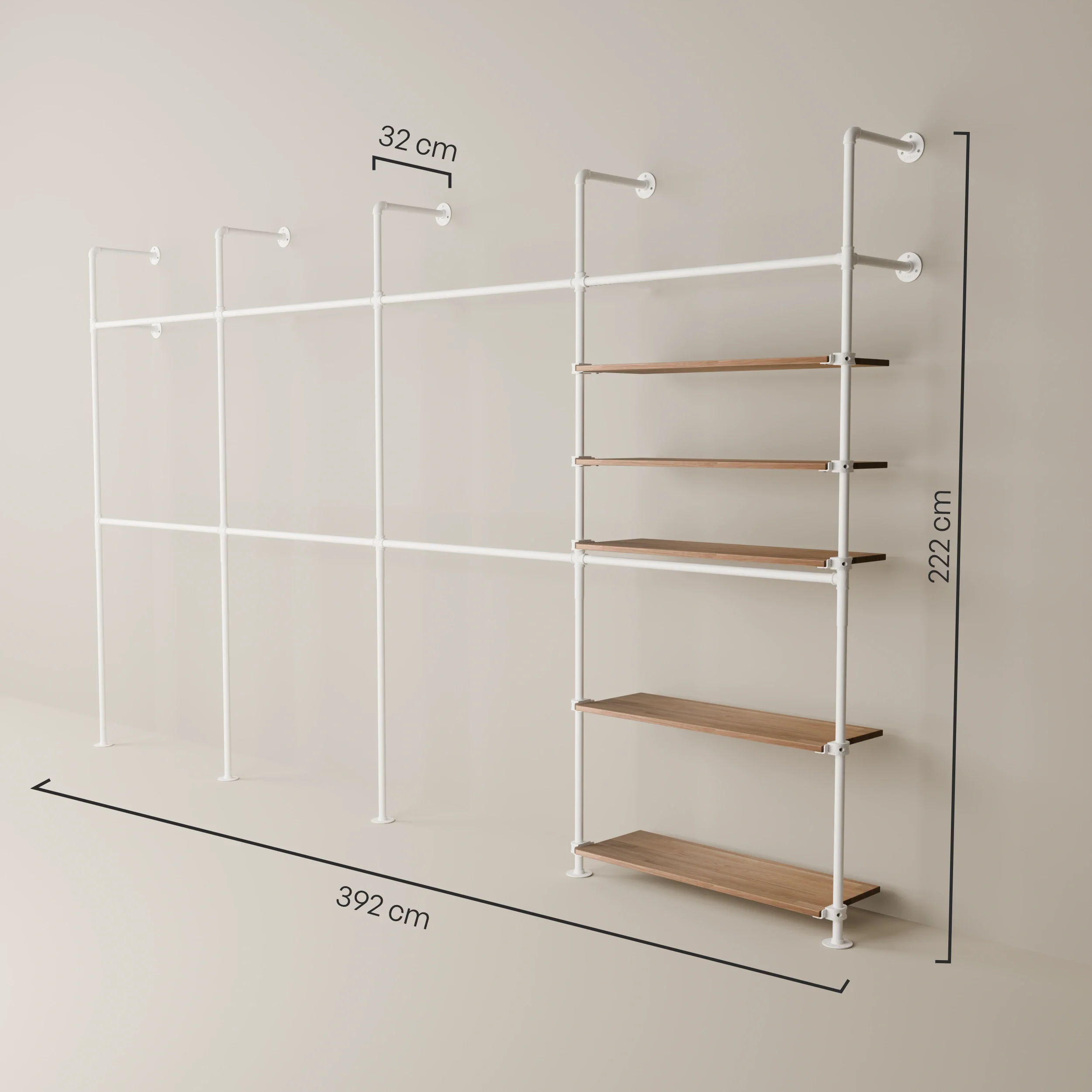 KIM DOUBLE 4 OAK – 5 planken | wit - Image 3