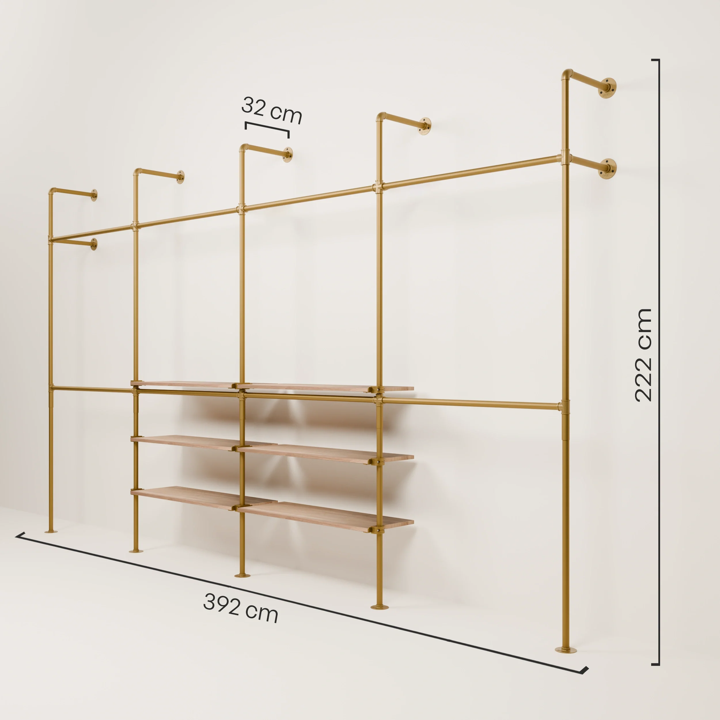 KIM DOUBLE 4 OAK – 6 planken in het midden | goud - Image 3