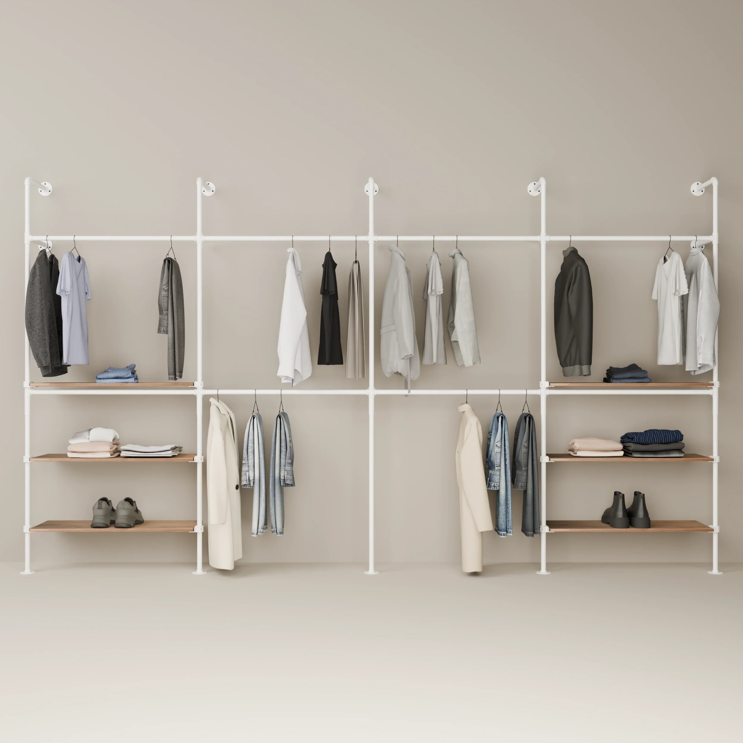 KIM DOUBLE 4 OAK – 6 planken | wit