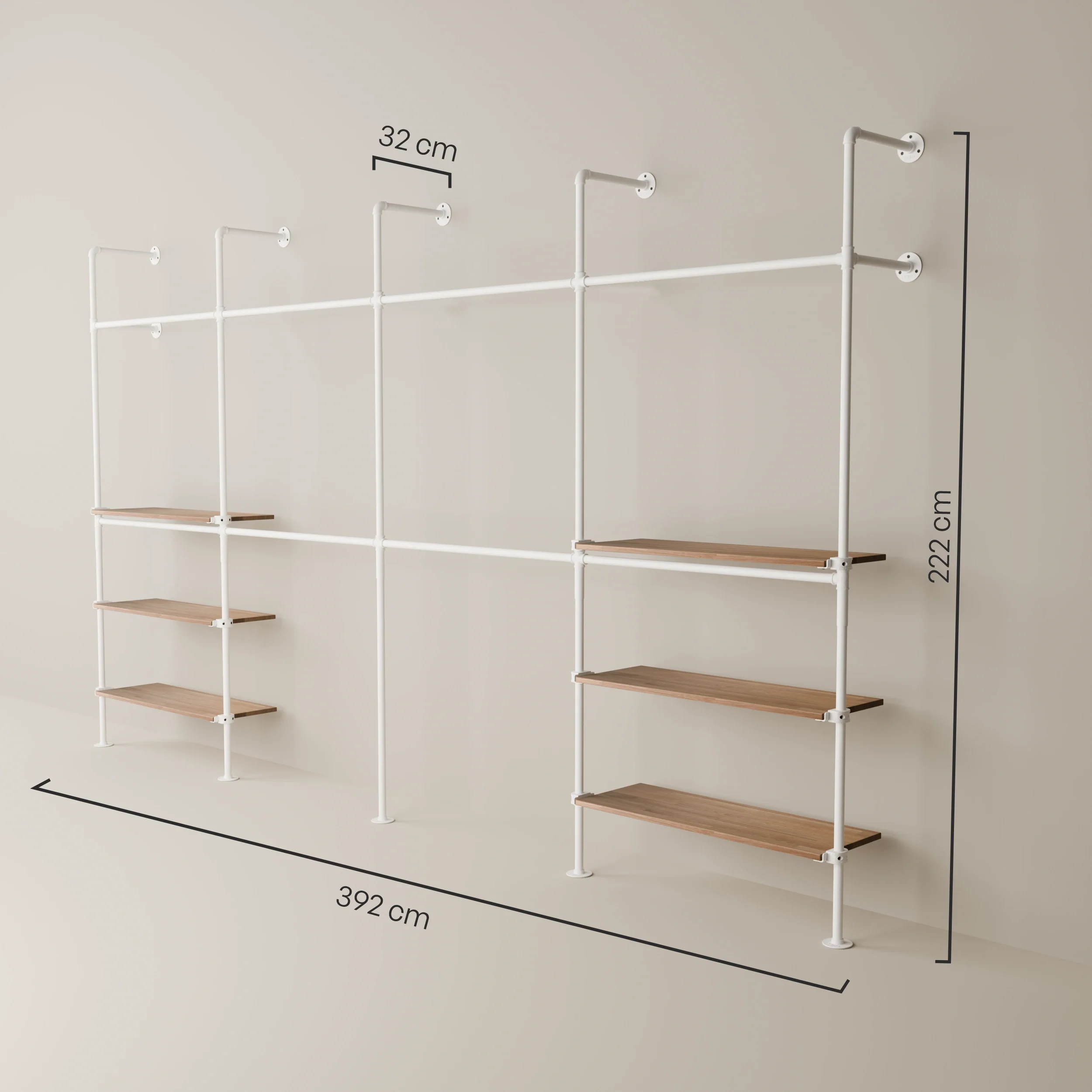 KIM DOUBLE 4 OAK – 6 planken | wit - Image 3