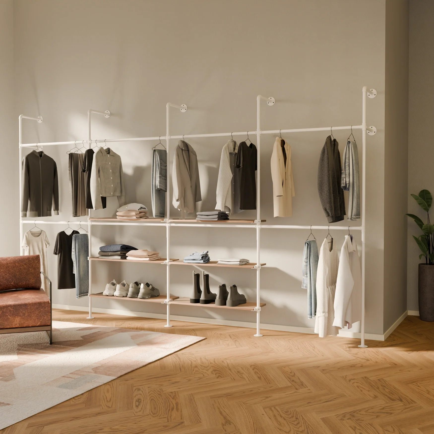 KIM DOUBLE 4 OAK – 6 planken in het midden | wit - Image 2
