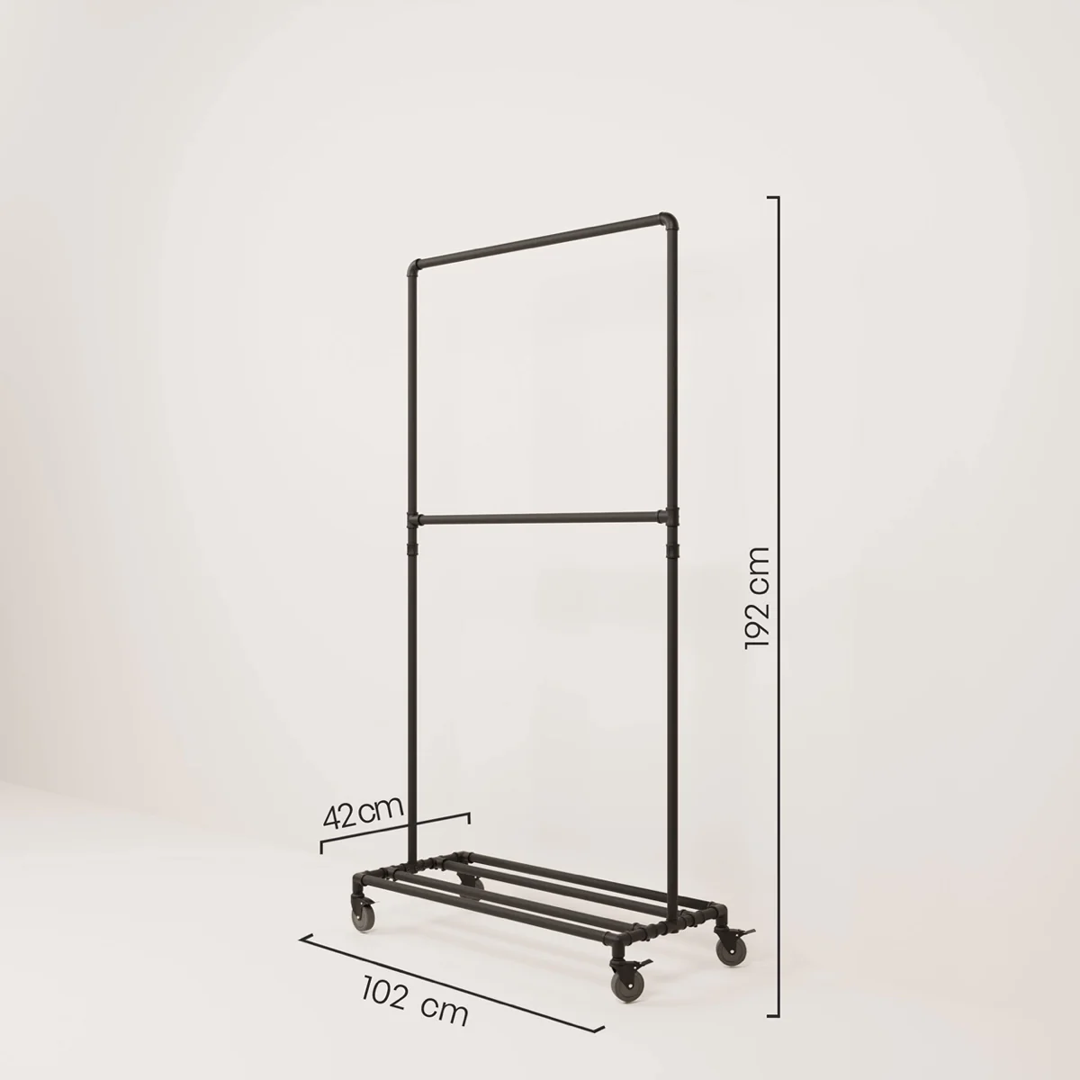 LAS ROLL – Kapstok op wieltjes | Garderobe op wieltjes - Image 3