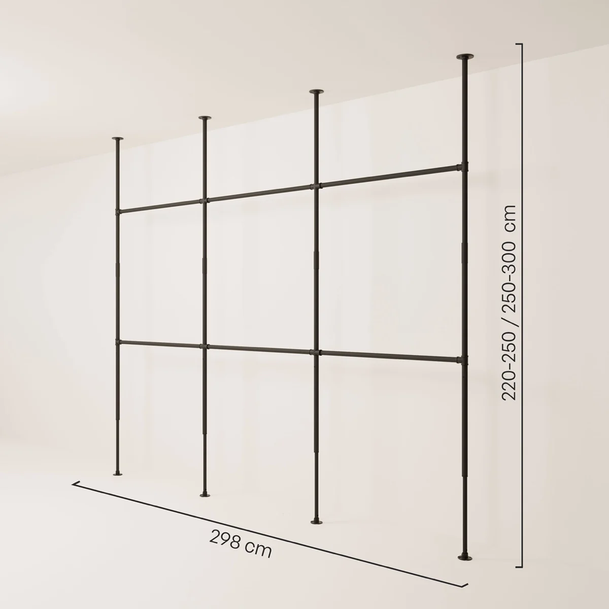 LOFT 3 – Telescopische kledingroede | Kledingroede uitschuifbaar - Image 3