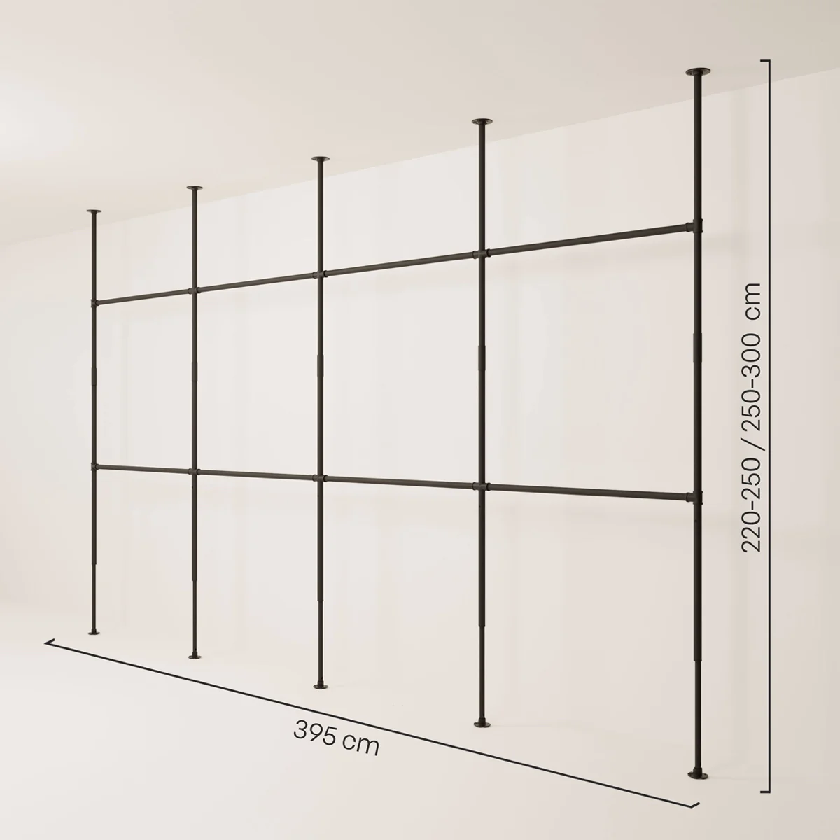 LOFT 4 – Telescopische kledingkast | Kledingstang als ruimteverdeler - Image 3