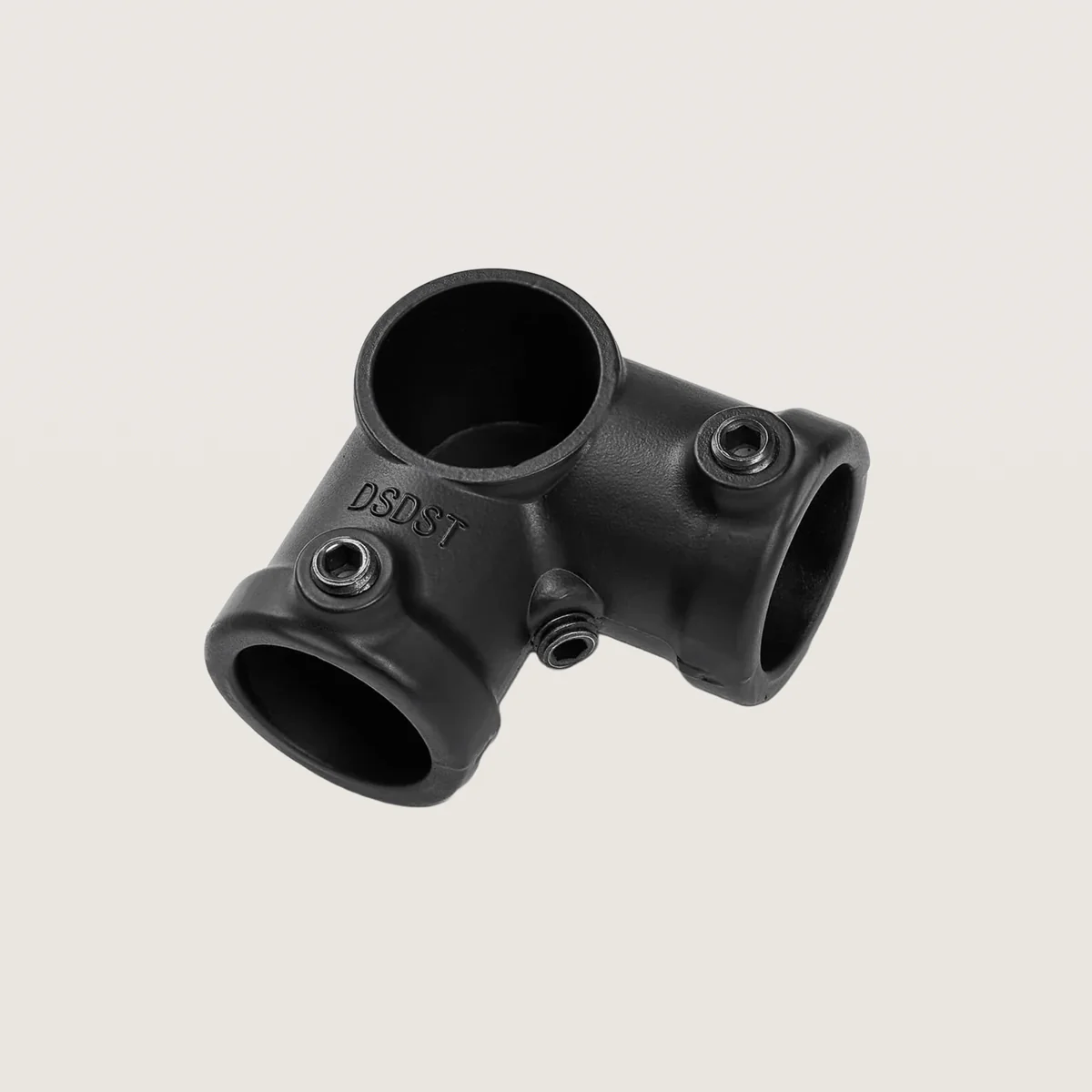 Fitting 3-voudige hoekklem – Buisverbinder zwart